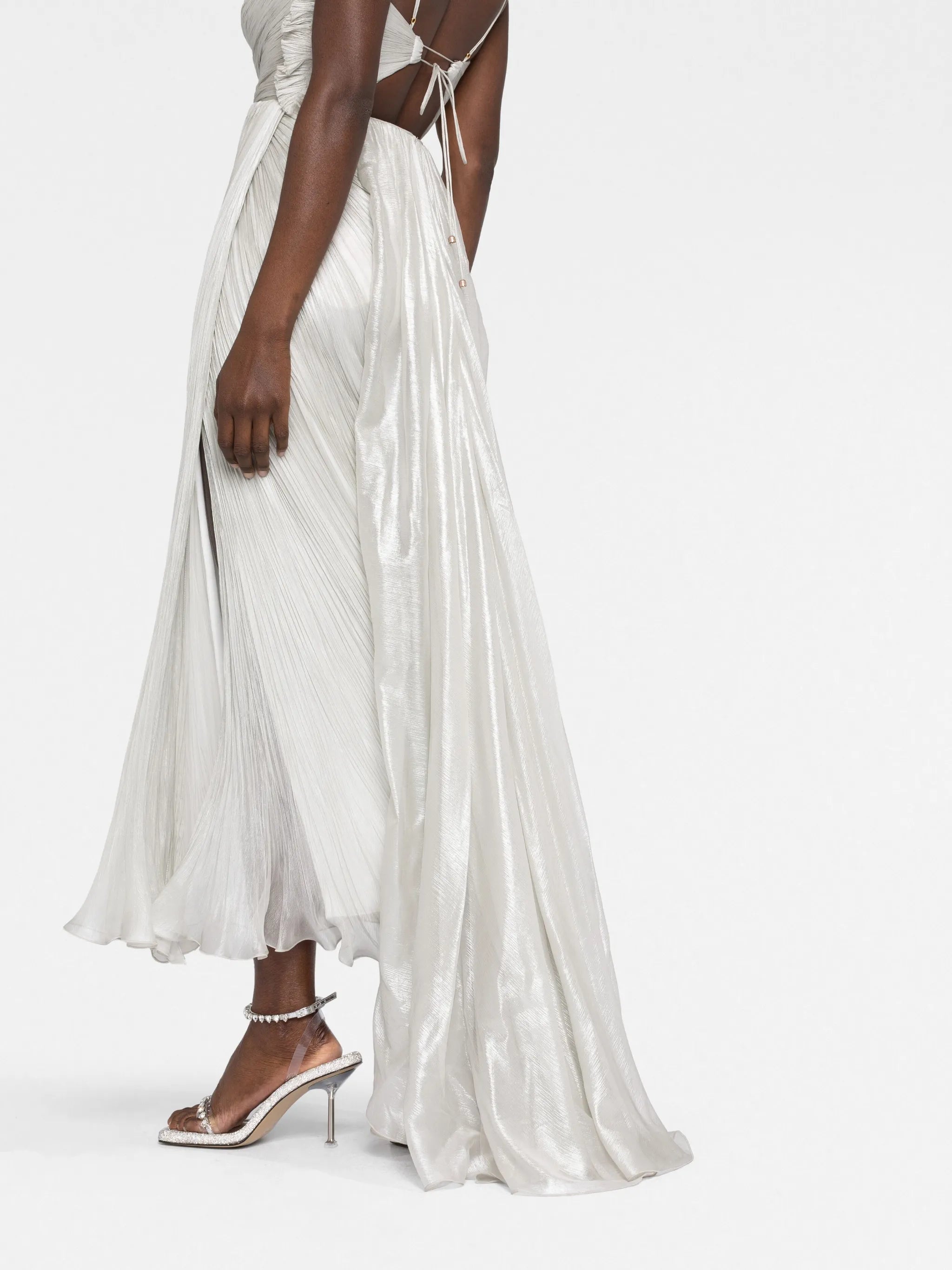 Siona plissé-effect dress