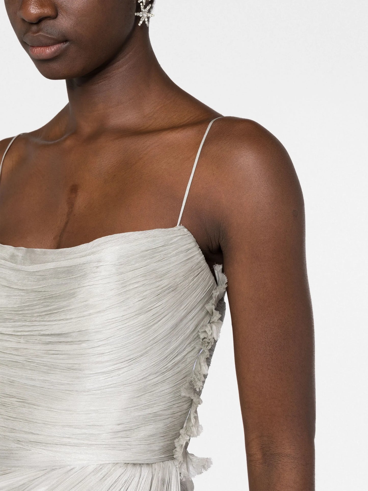 Siona plissé-effect dress