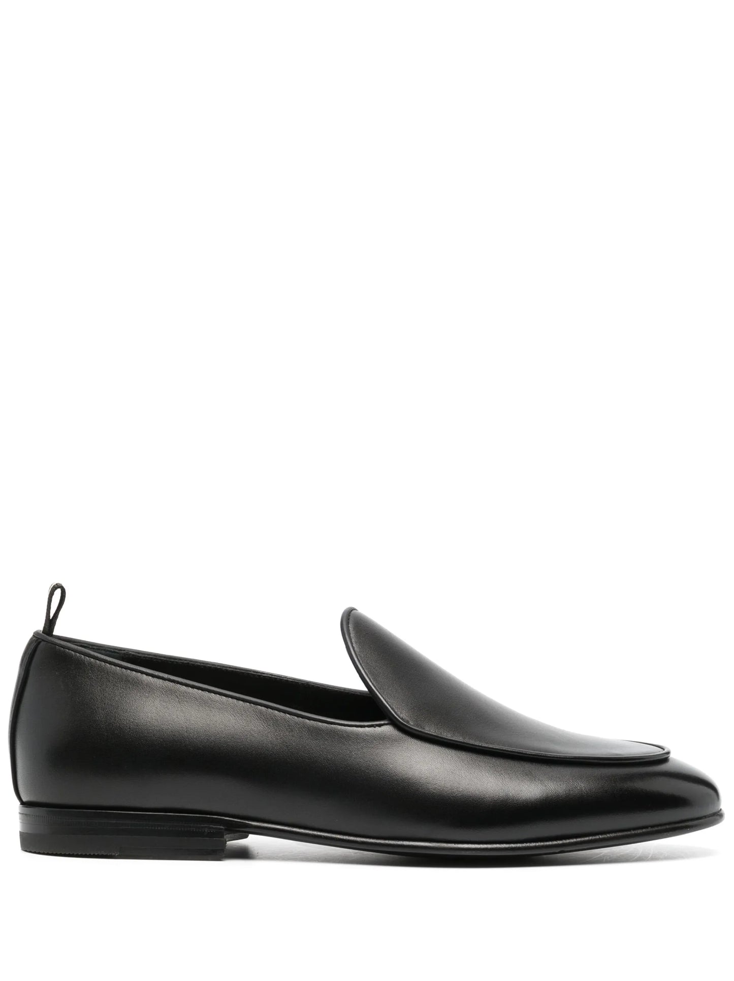 polished-effect leather loafers