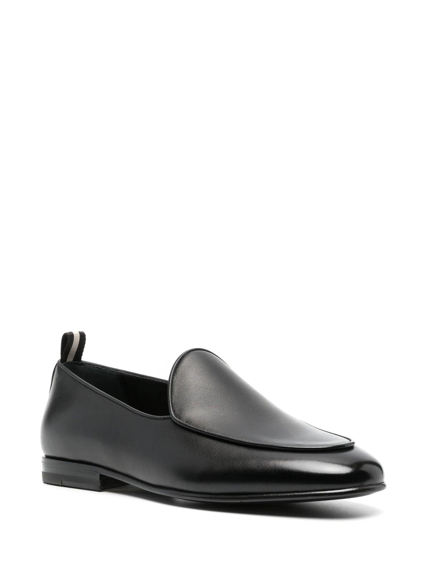 polished-effect leather loafers