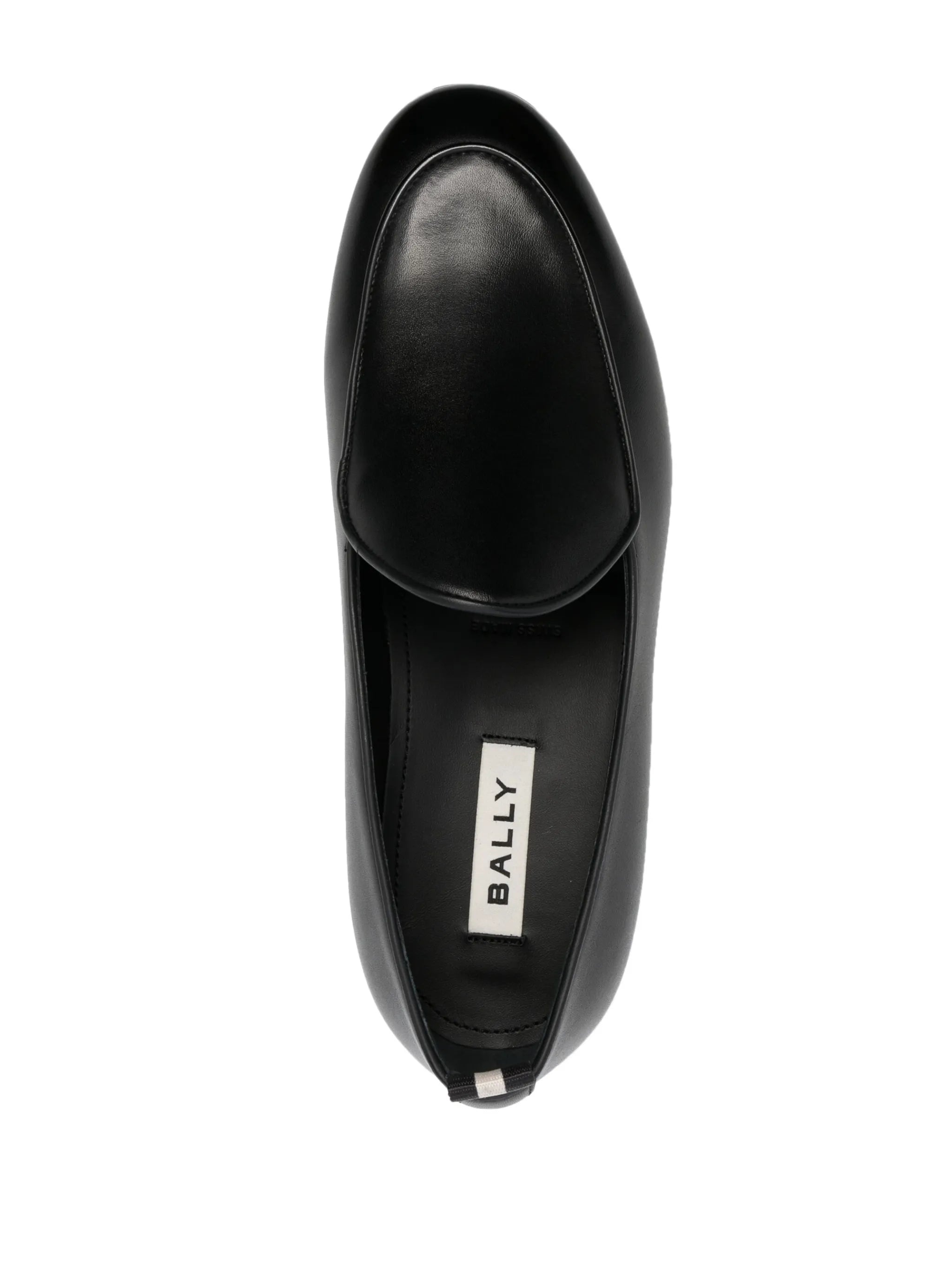 polished-effect leather loafers