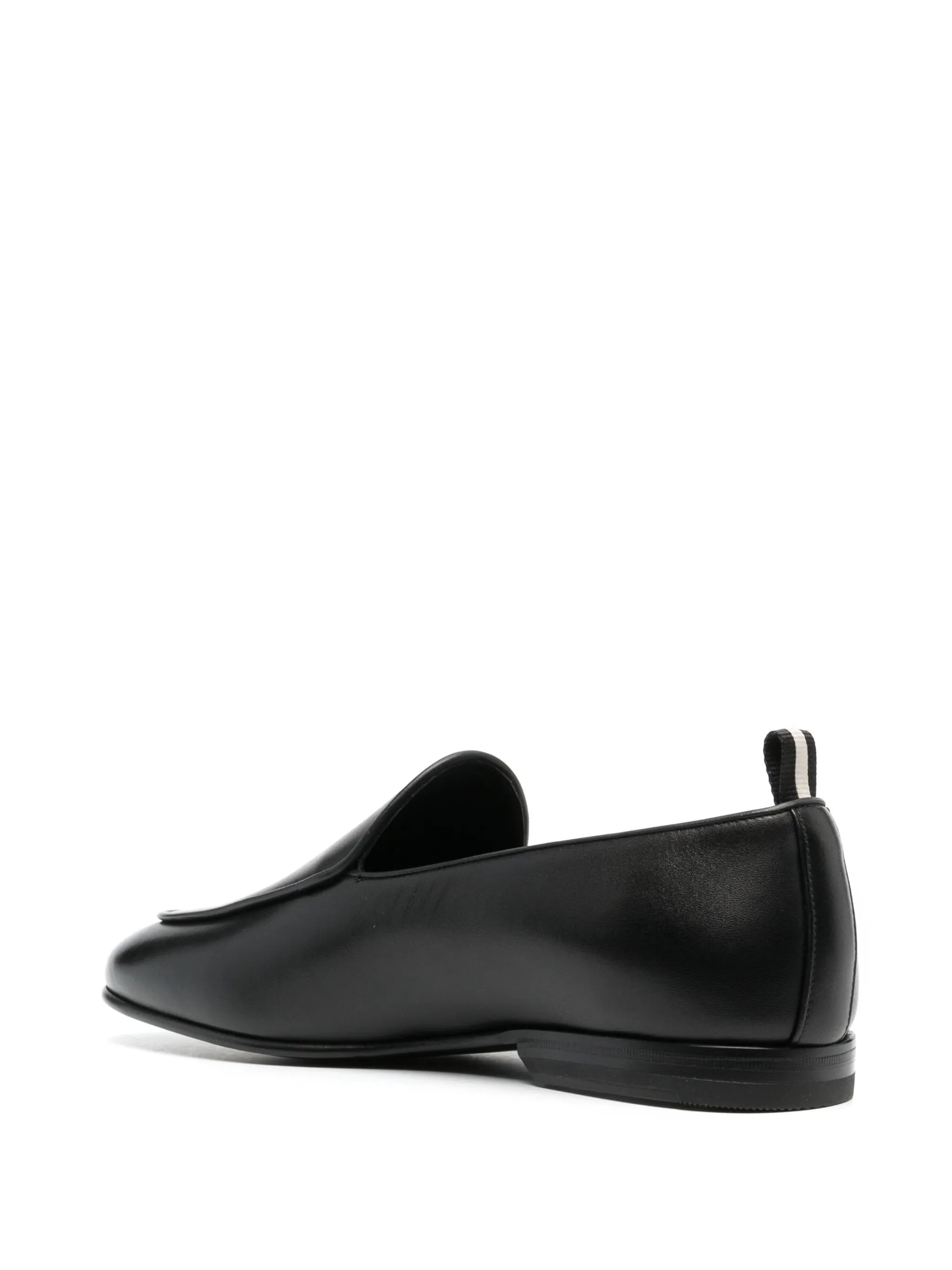 polished-effect leather loafers