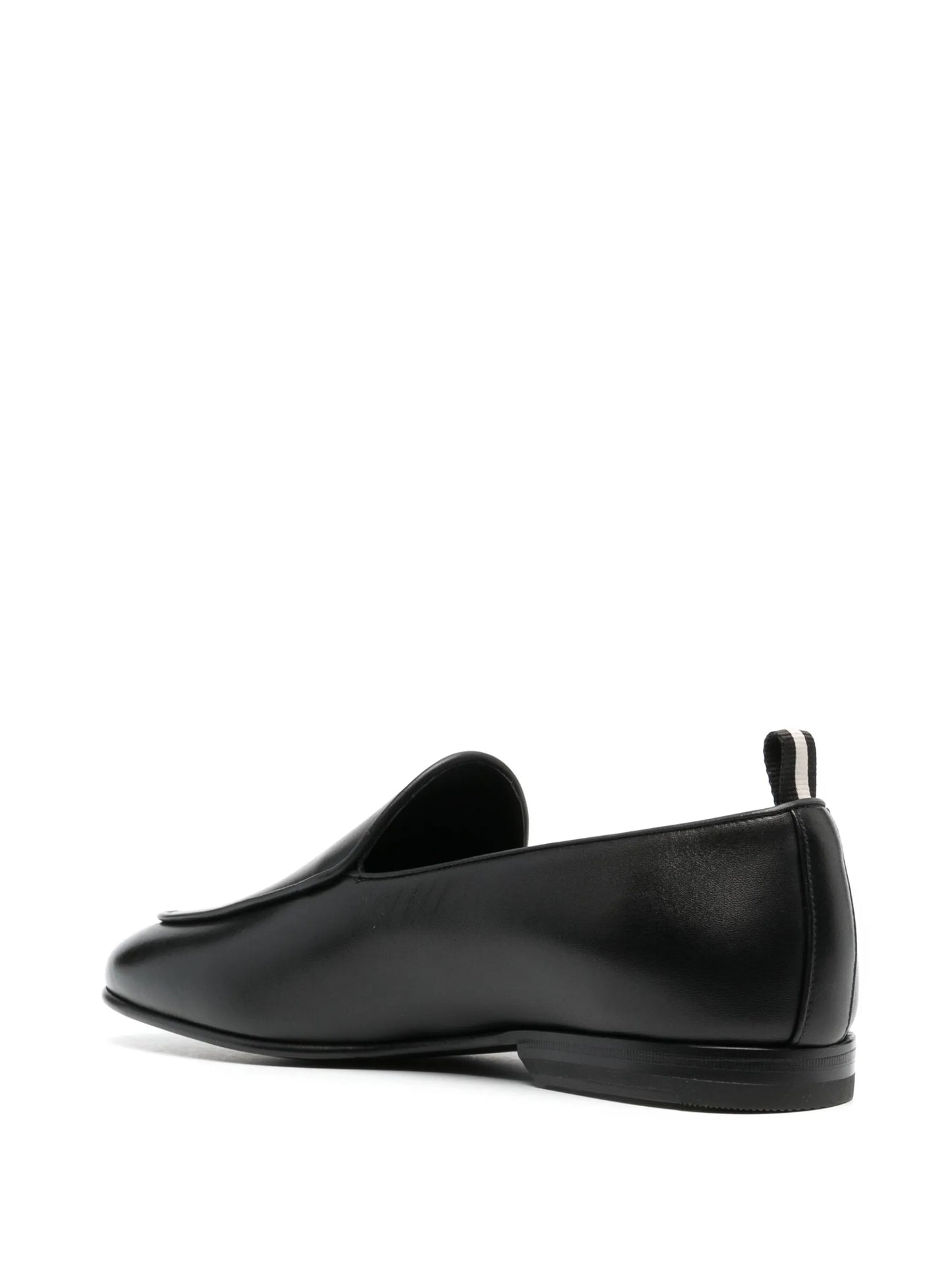 polished-effect leather loafers