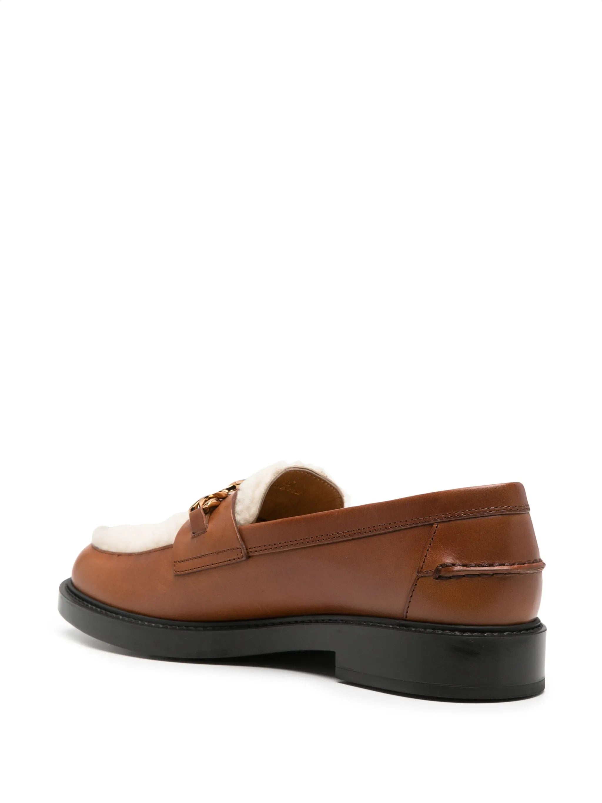 shearling leather loafers
