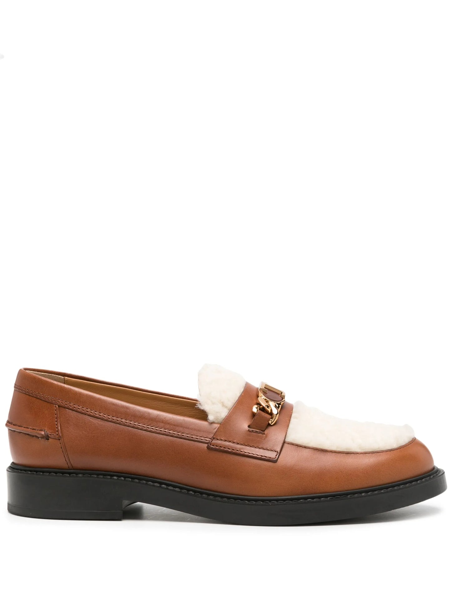 shearling leather loafers