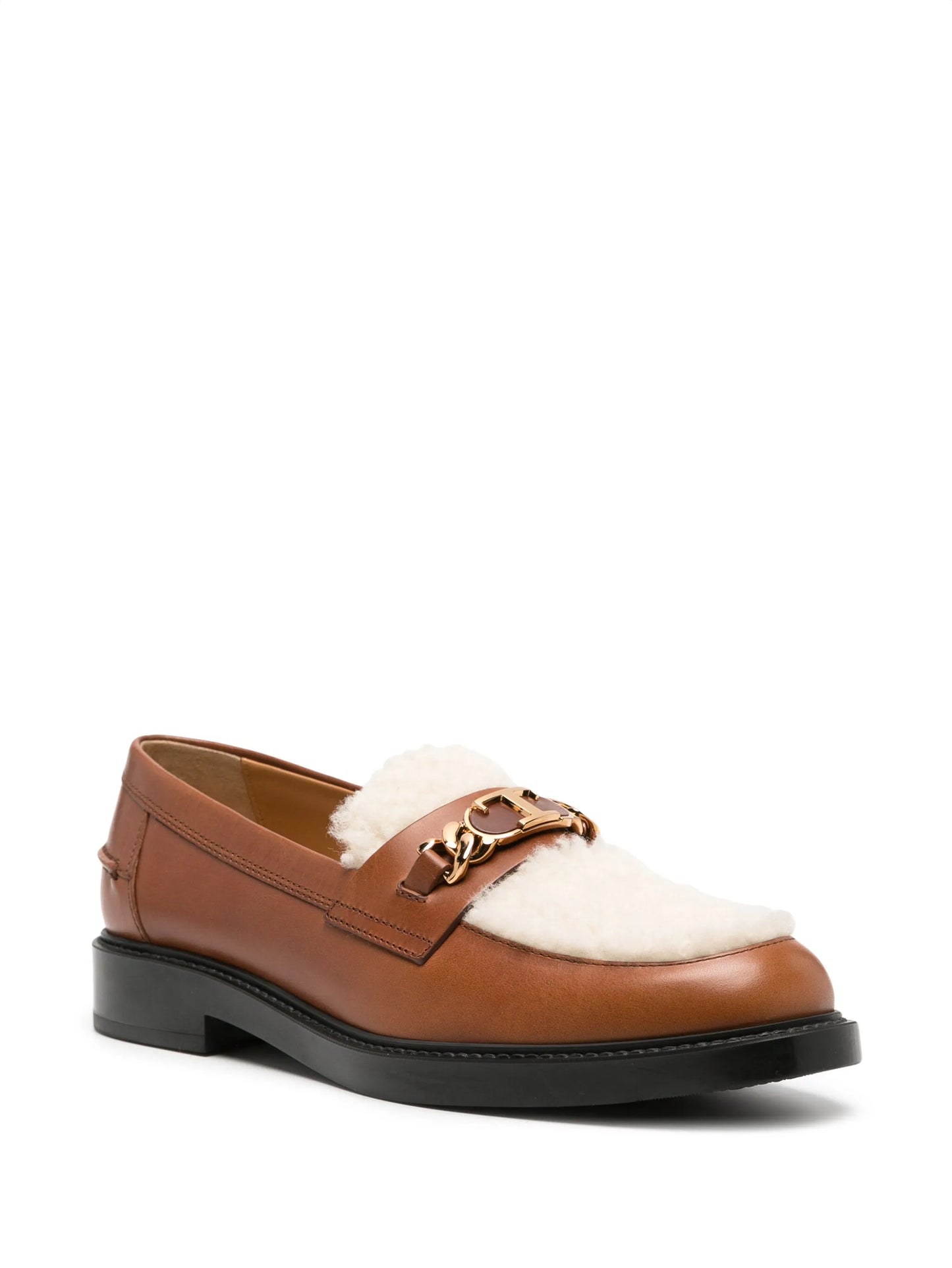 shearling leather loafers