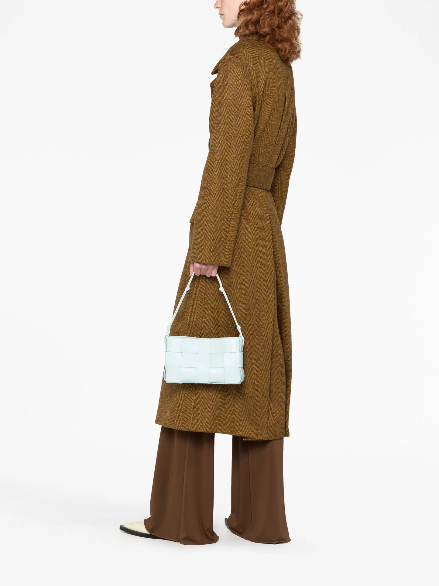 Intrecciato leather shoulder bag