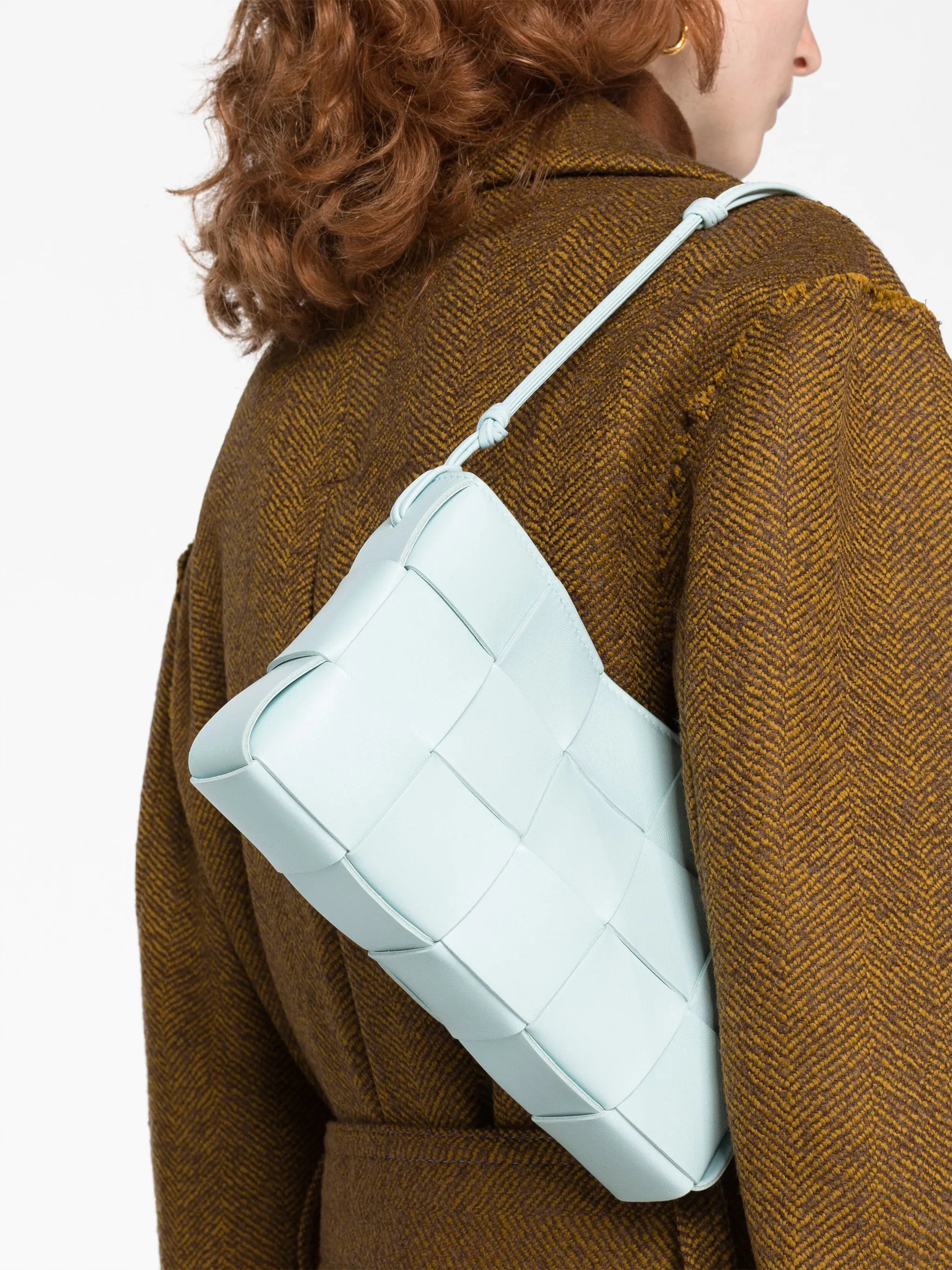 Intrecciato leather shoulder bag