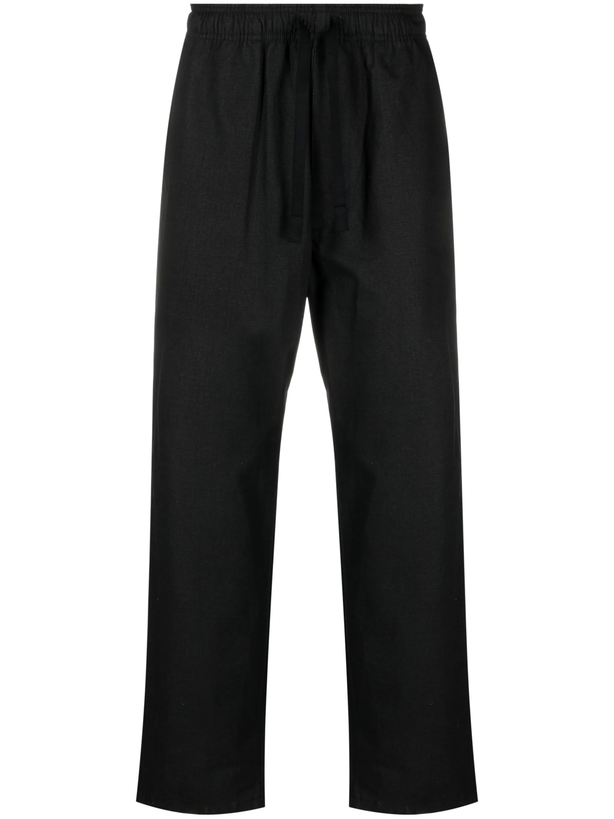straight-leg cotton trousers