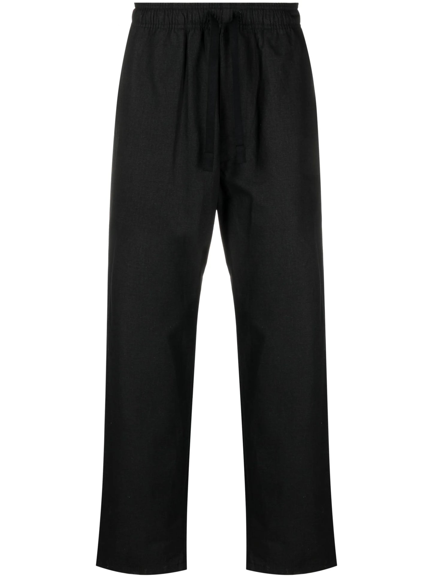 straight-leg cotton trousers