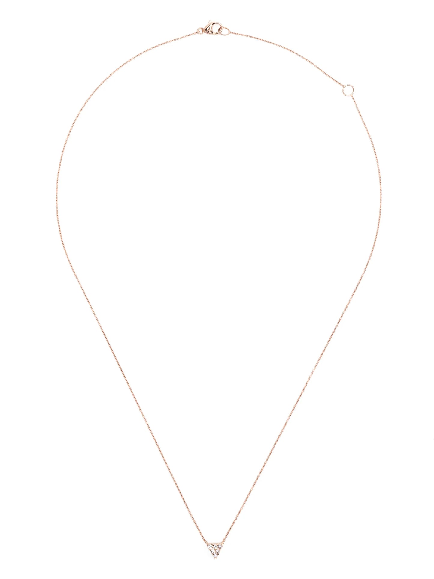 14kt rose gold Vivienne Lily Triangle diamond necklace