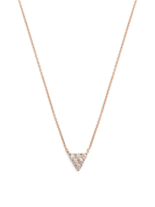 14kt rose gold Vivienne Lily Triangle diamond necklace