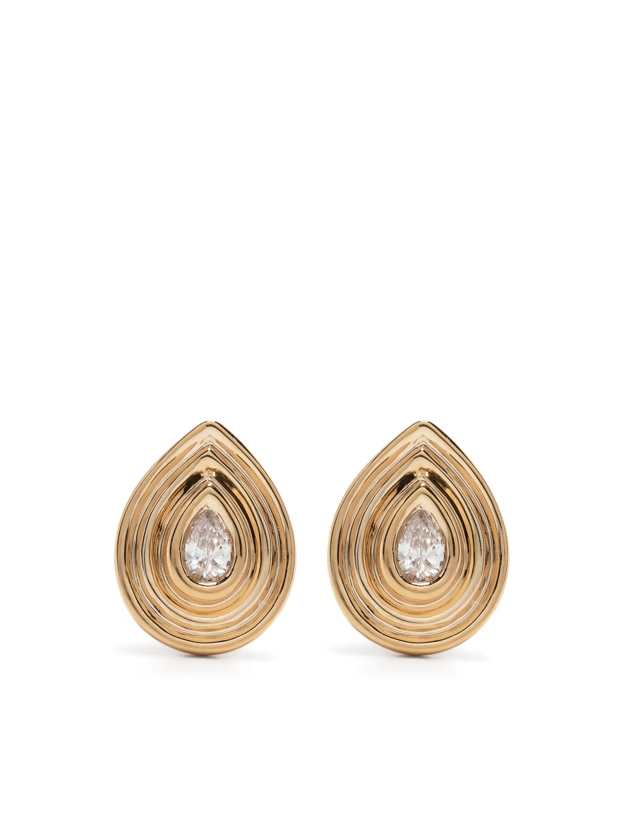14kt yellow gold Nana Bernice Teardrop diamond earrings