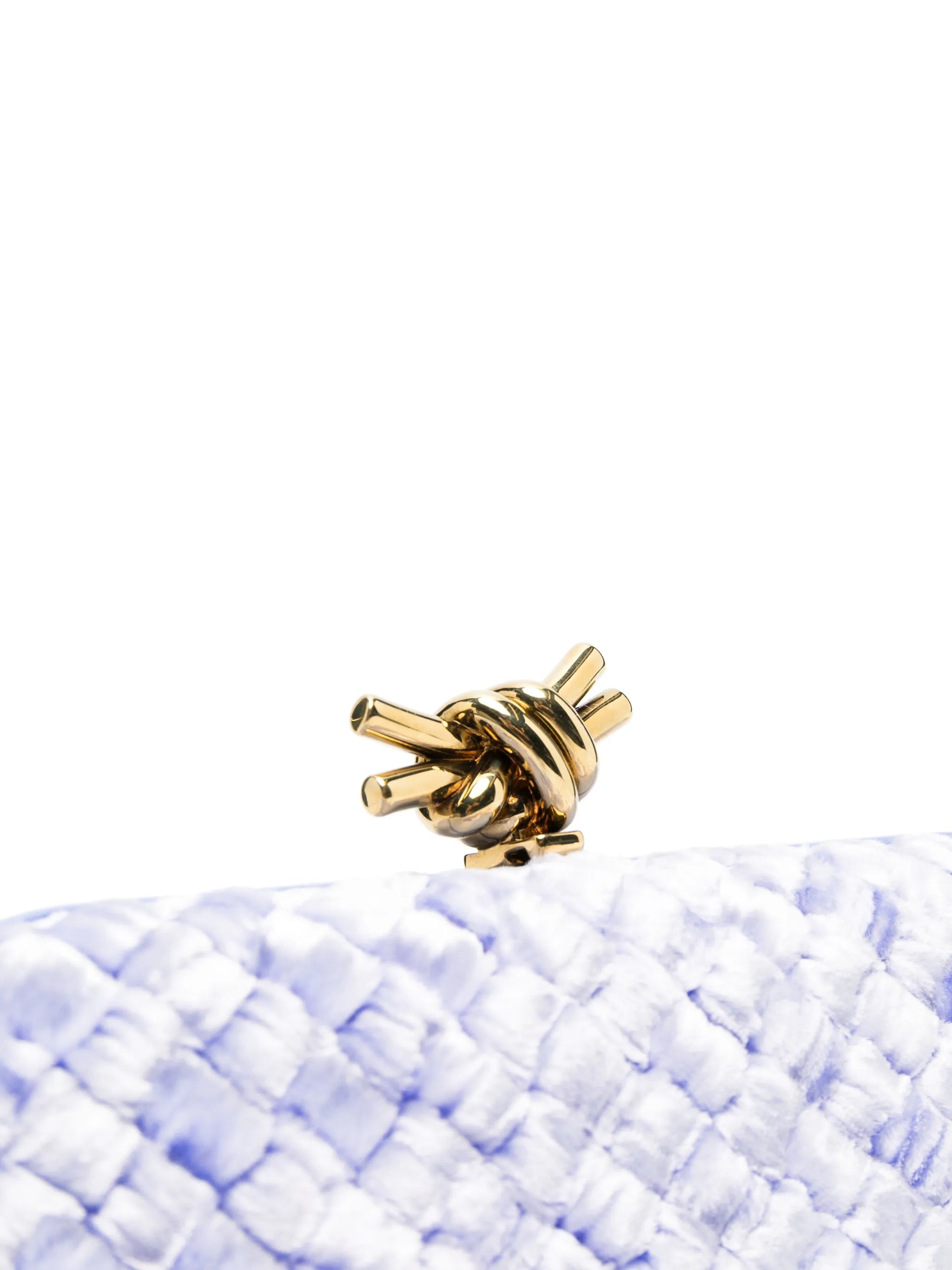 Knot Intreccio velvet clutch bag