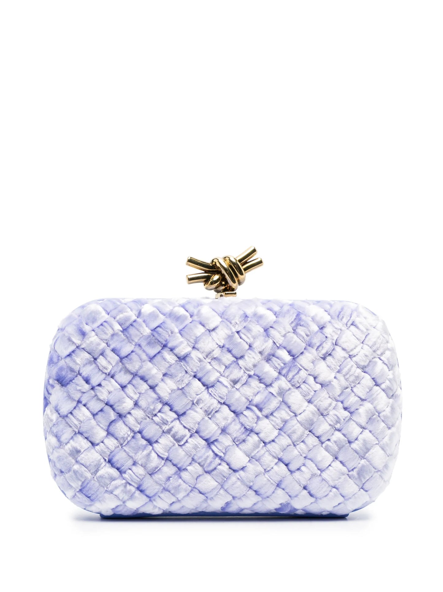 Knot Intreccio velvet clutch bag