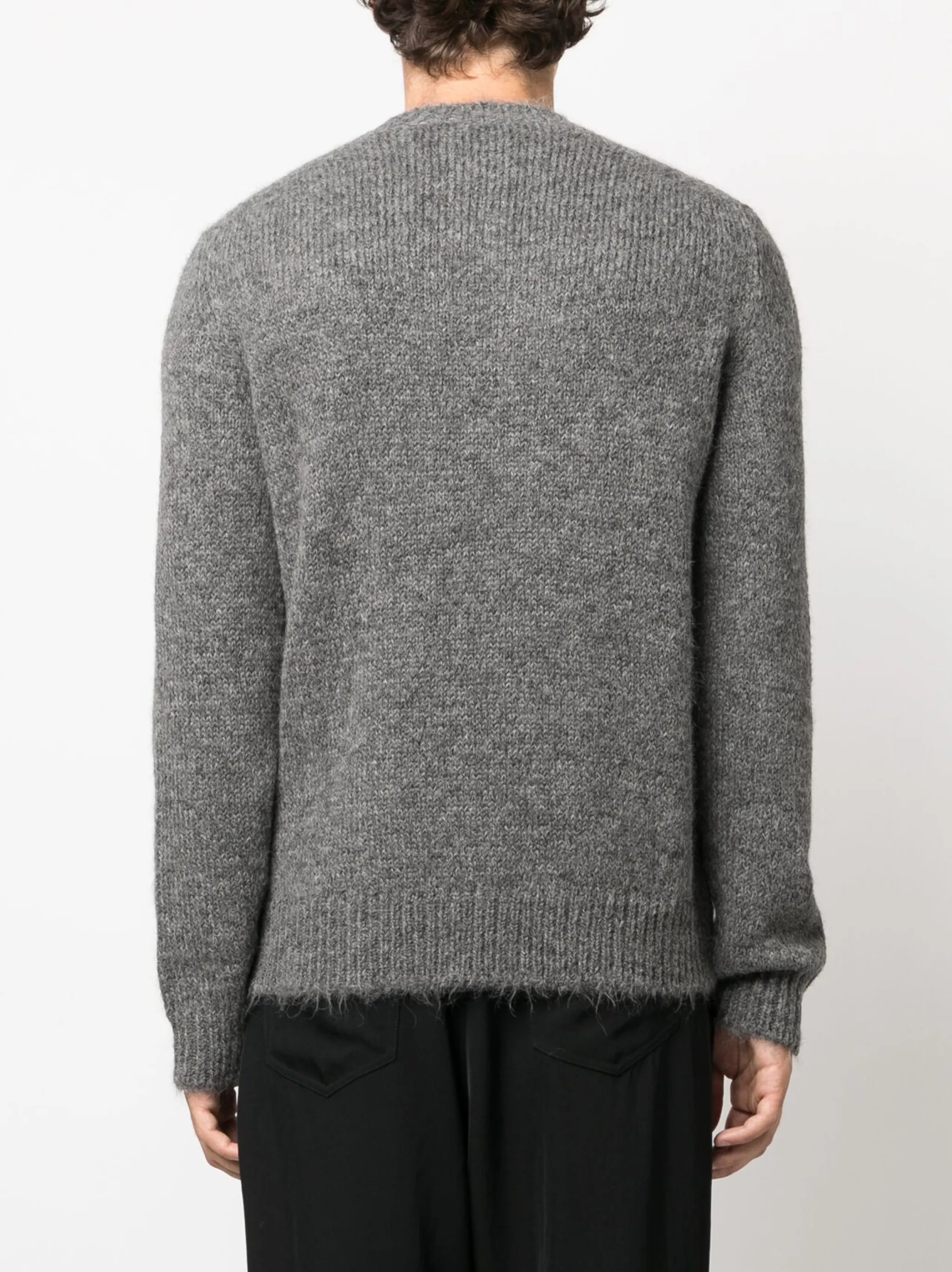 crew-neck fine-knit jumper