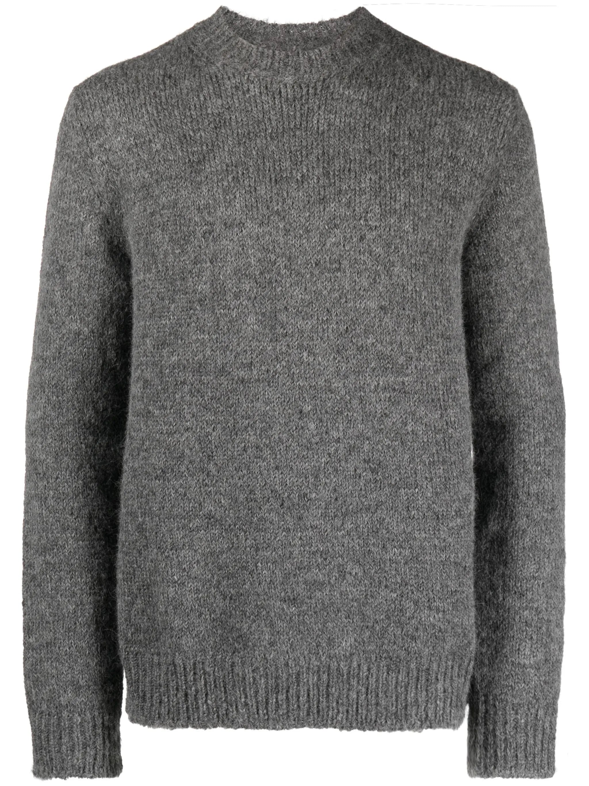 crew-neck fine-knit jumper