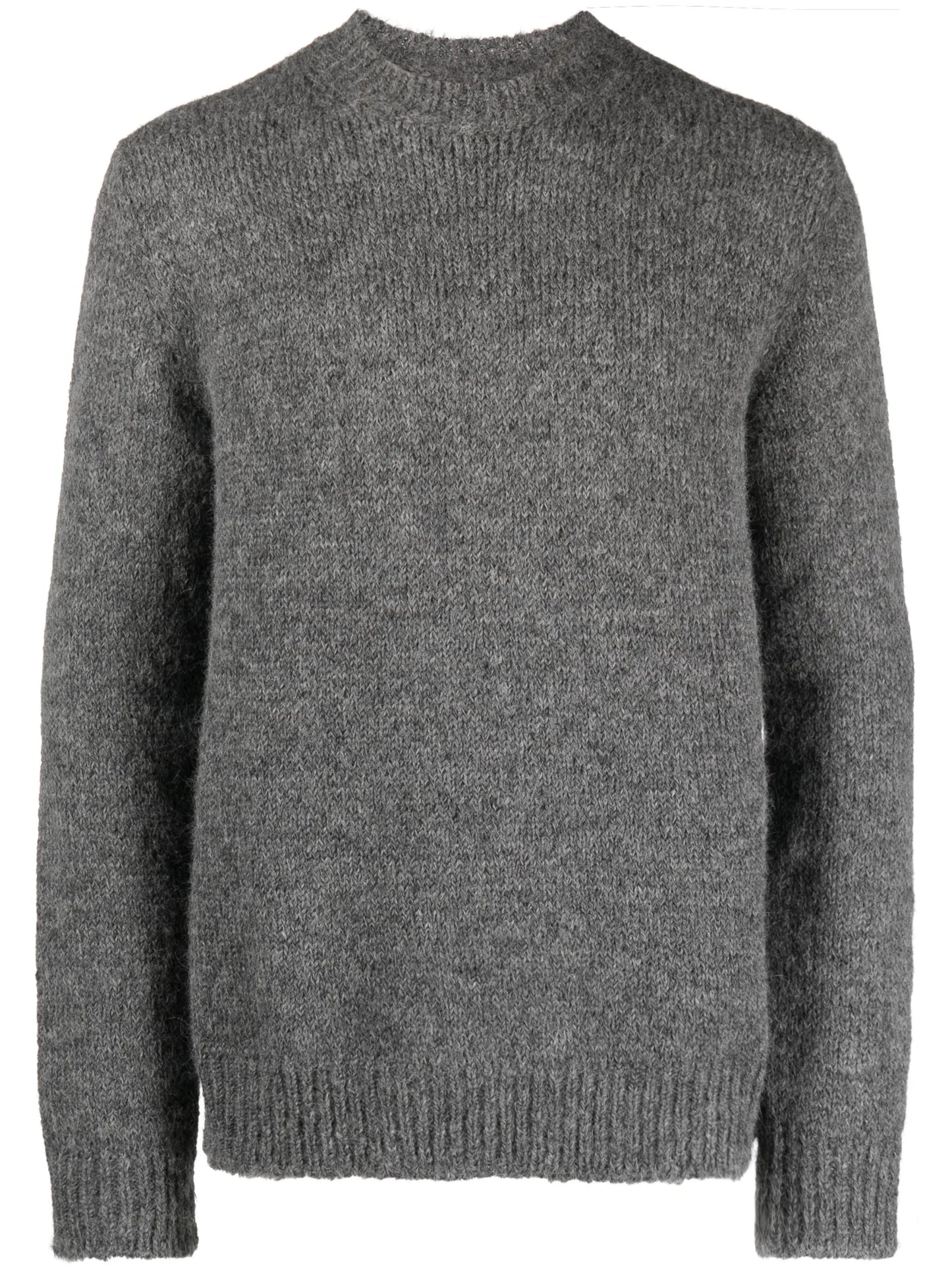crew-neck fine-knit jumper