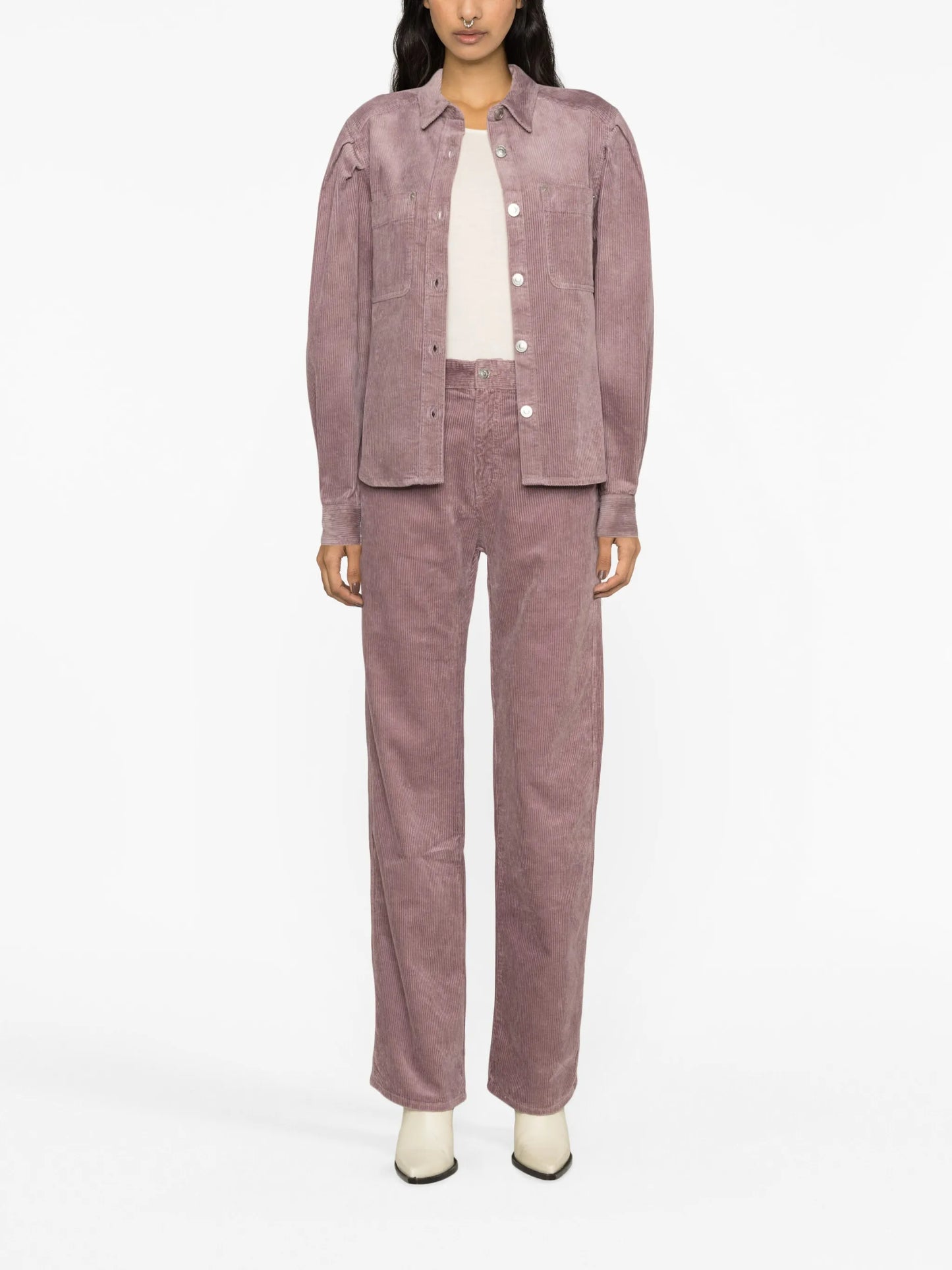 Rwan corduroy straight-leg trousers
