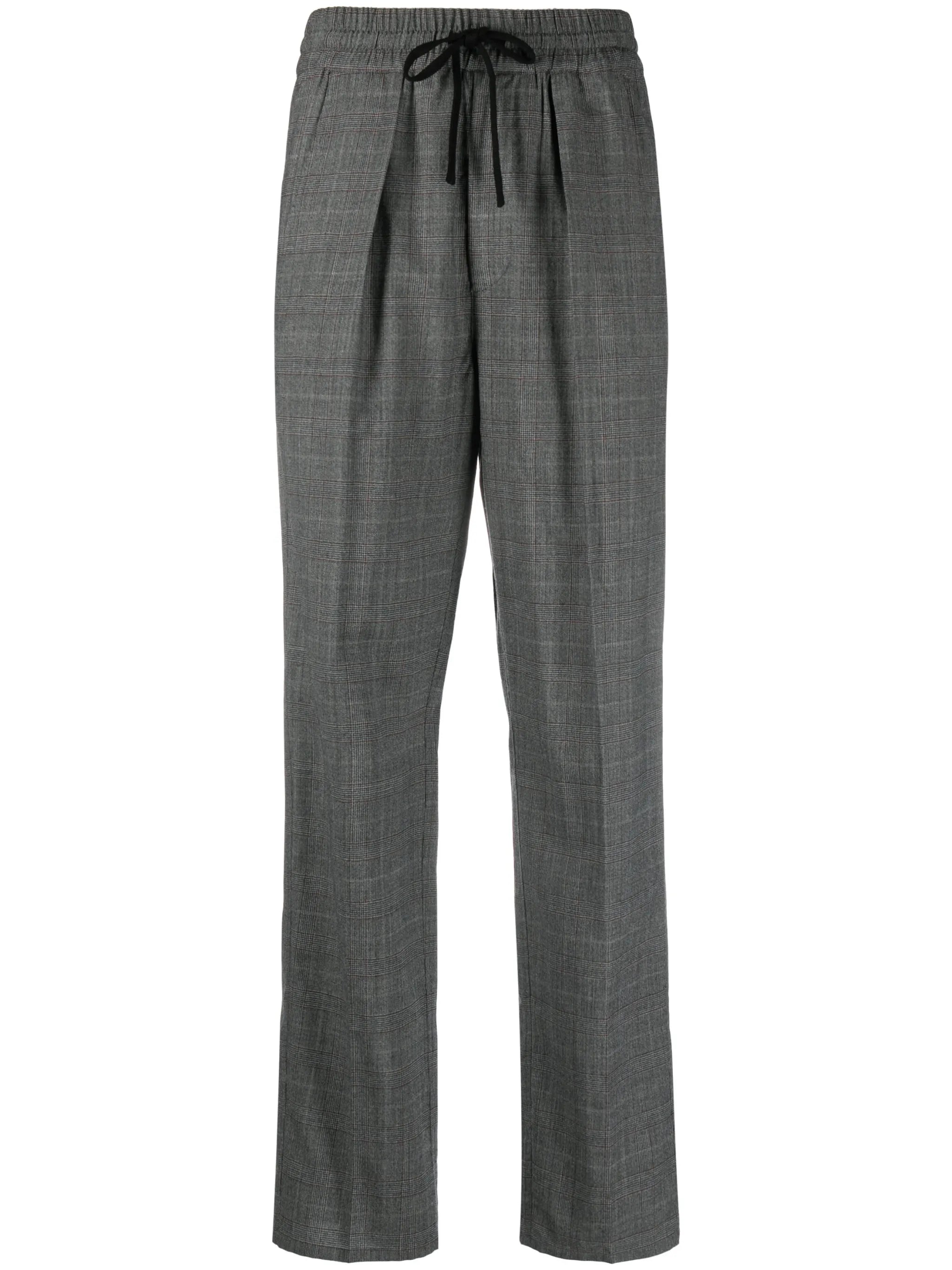 Priska high-waist plaid trousers