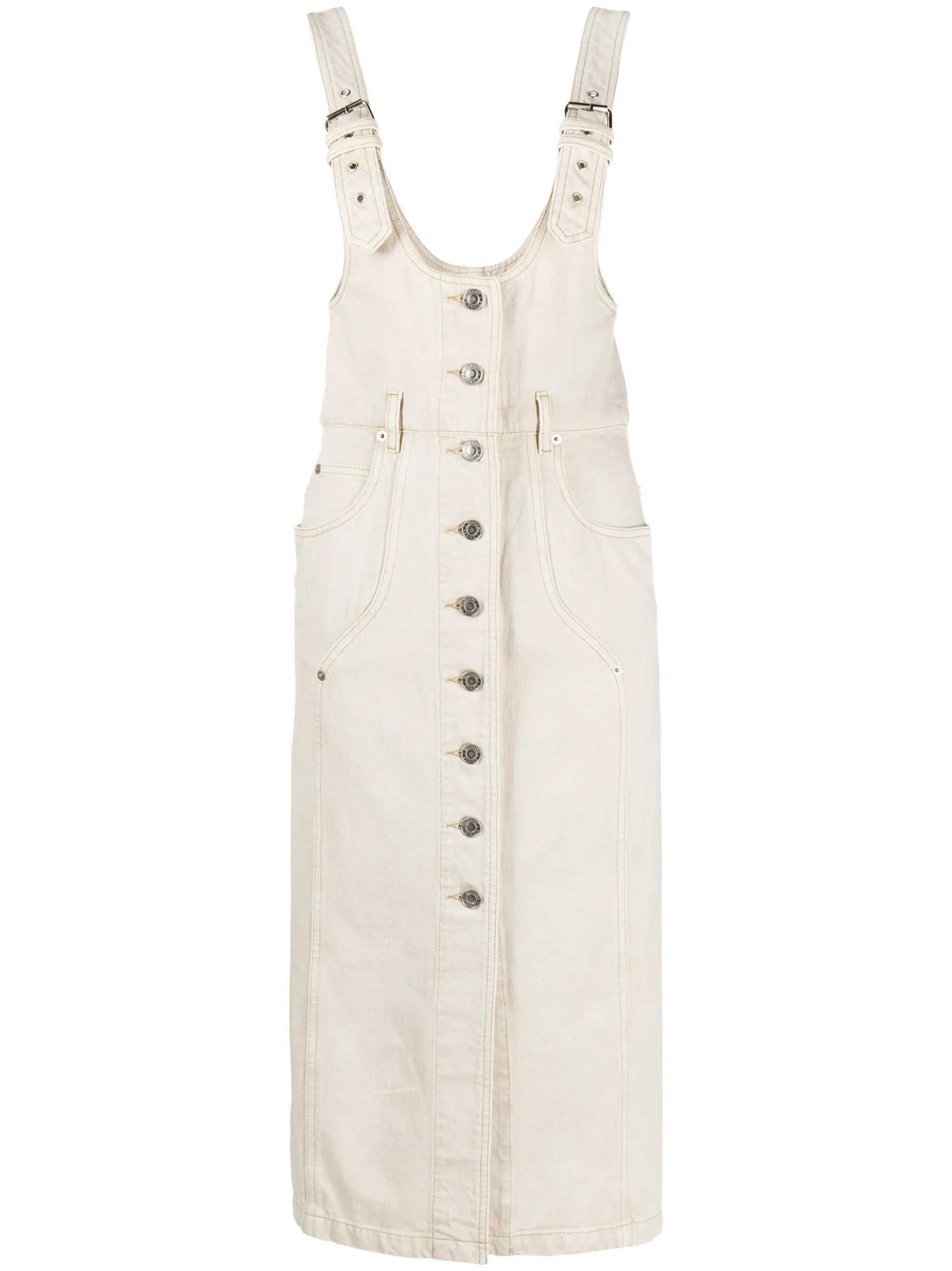 Filipine button-fastening midi dress