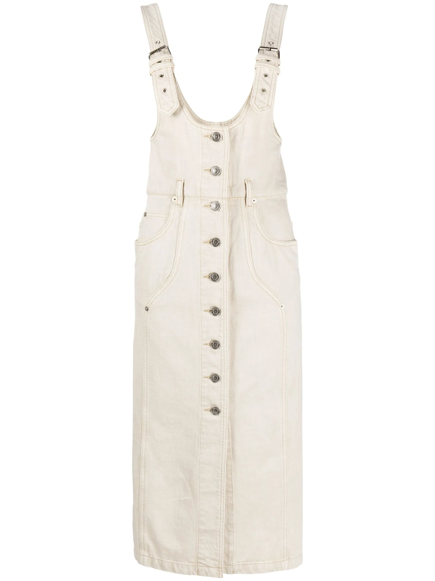 Filipine button-fastening midi dress