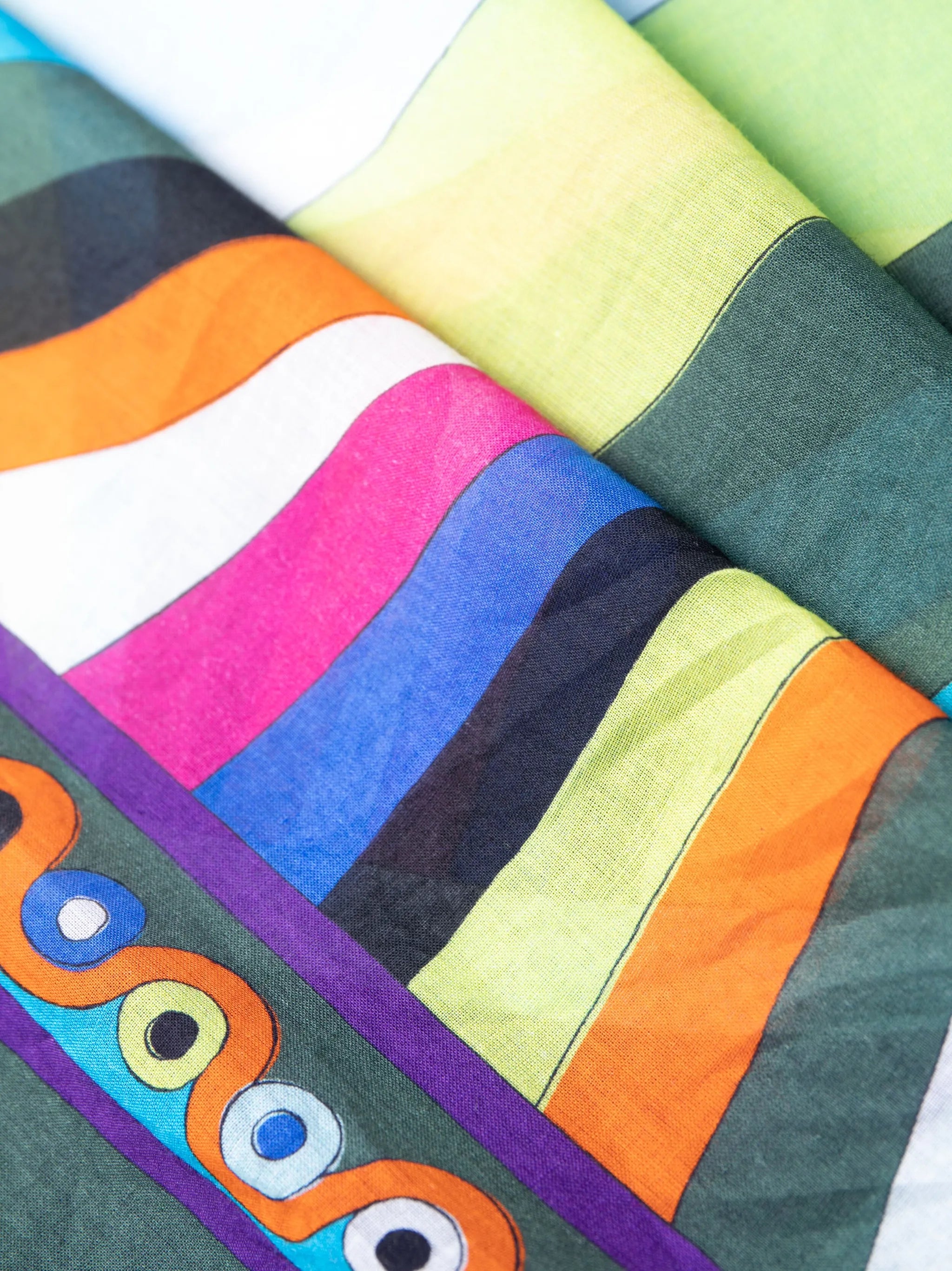 Iride-print cotton pareo skirt