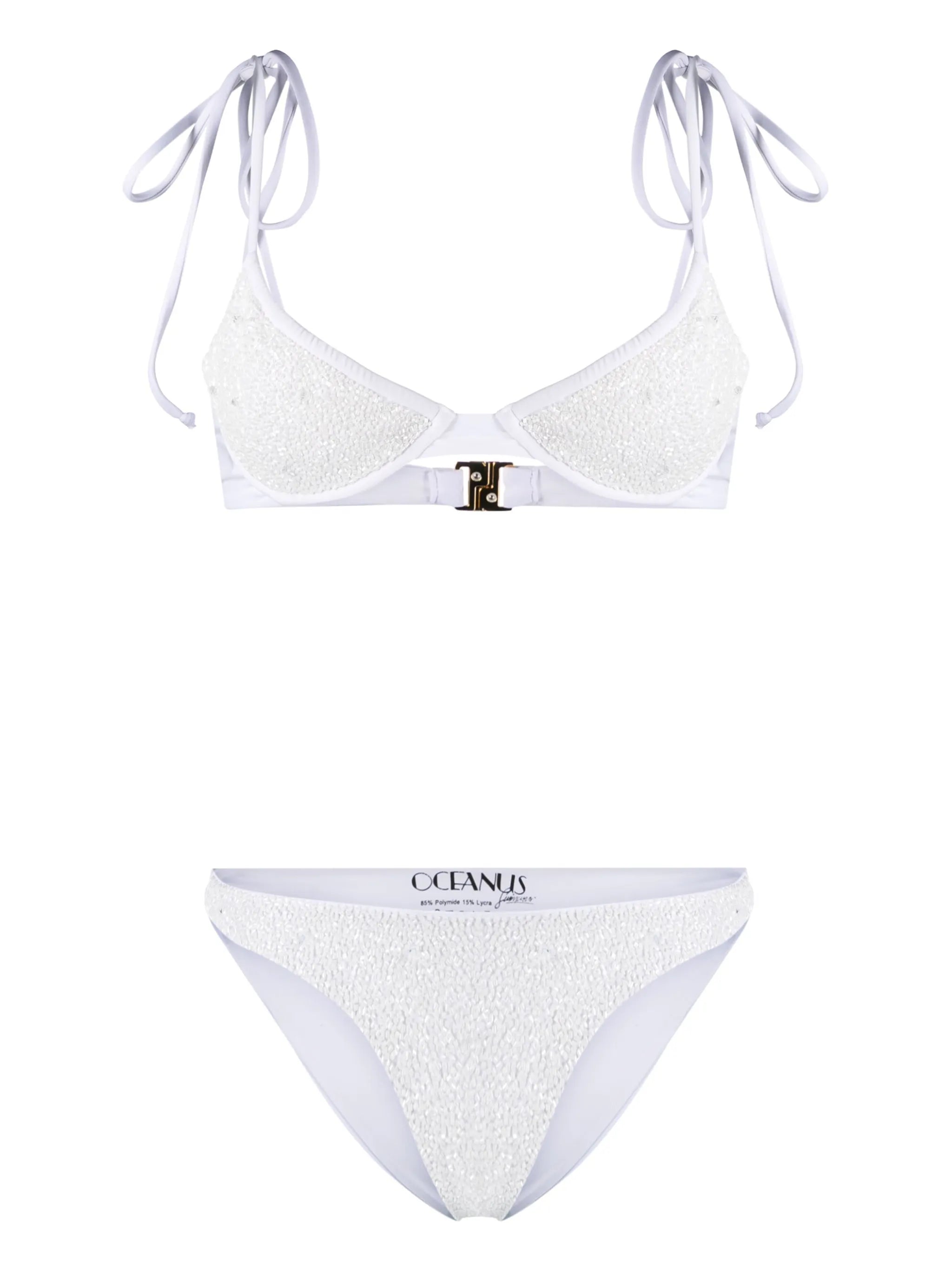 Ariel bead-embellished bikini