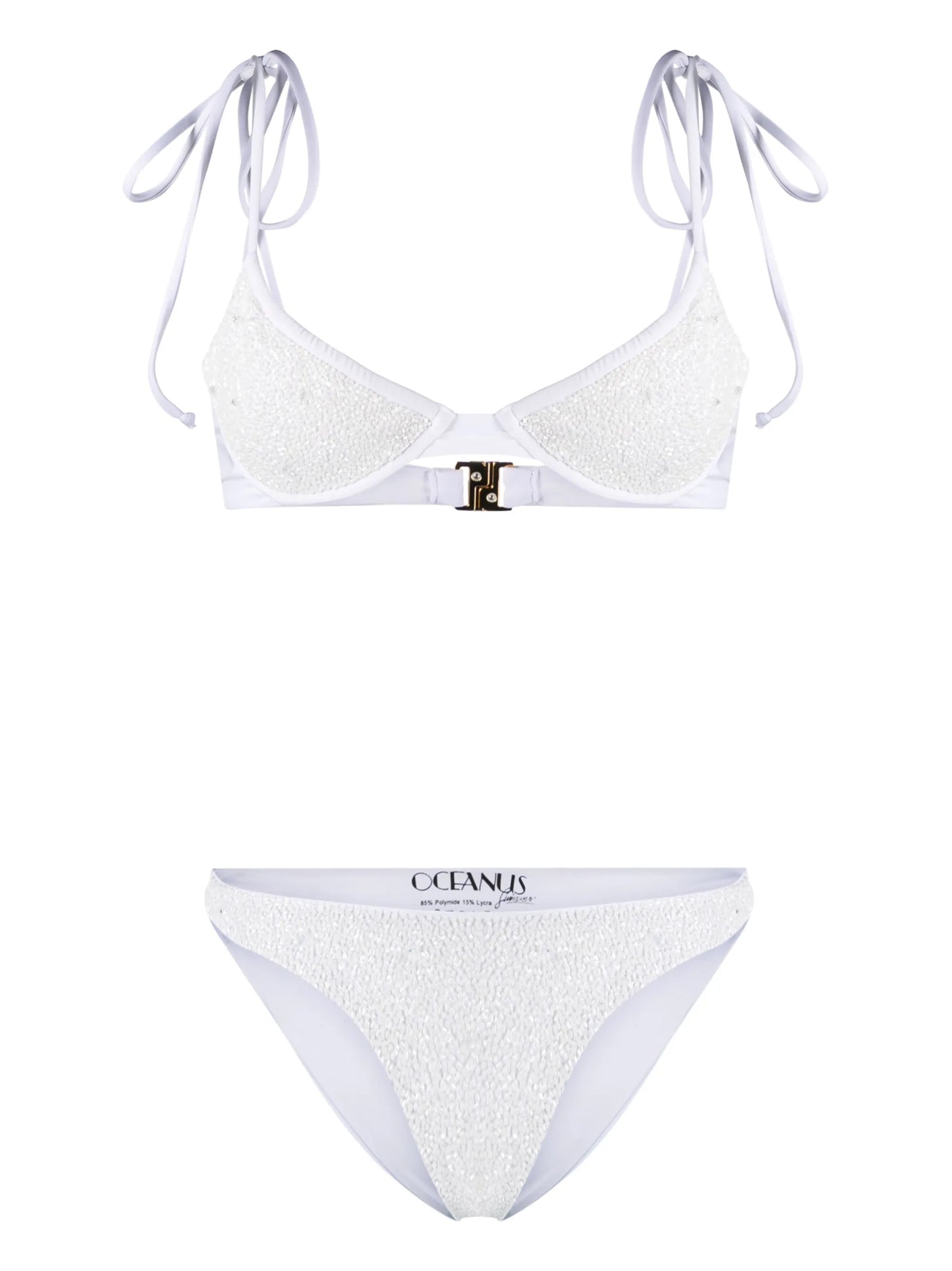 Ariel bead-embellished bikini