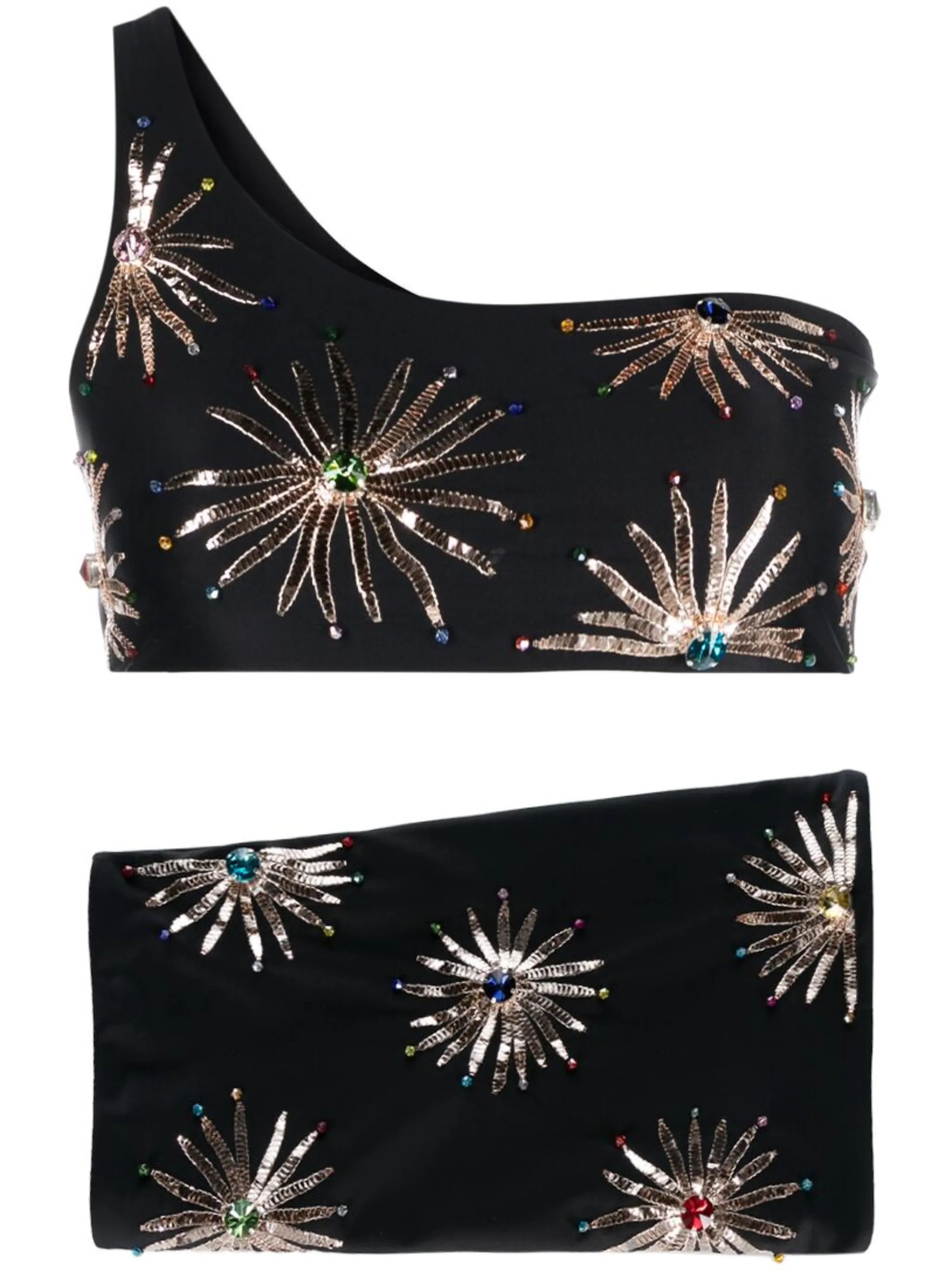 Callie sequin-embellished skirt and top set