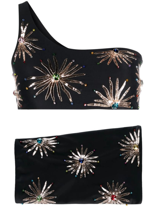 Callie sequin-embellished skirt and top set