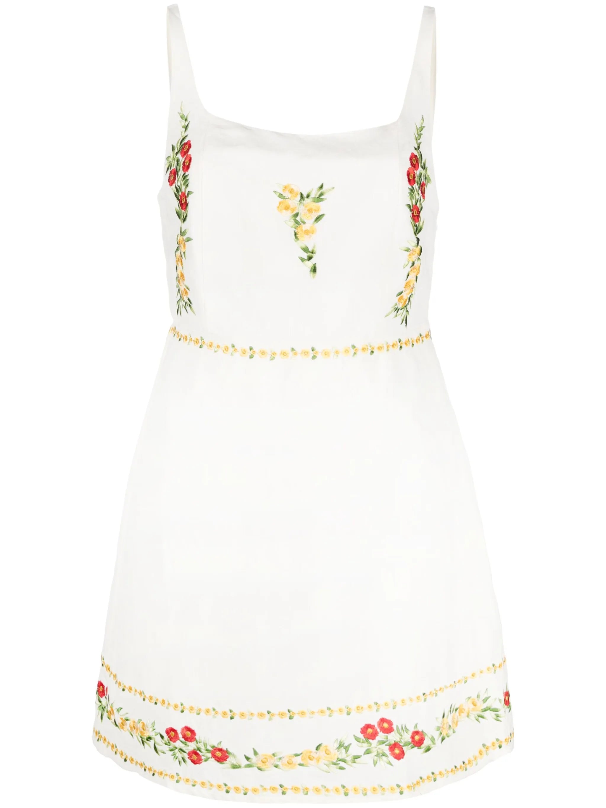 Ronan floral-embroidered minidress