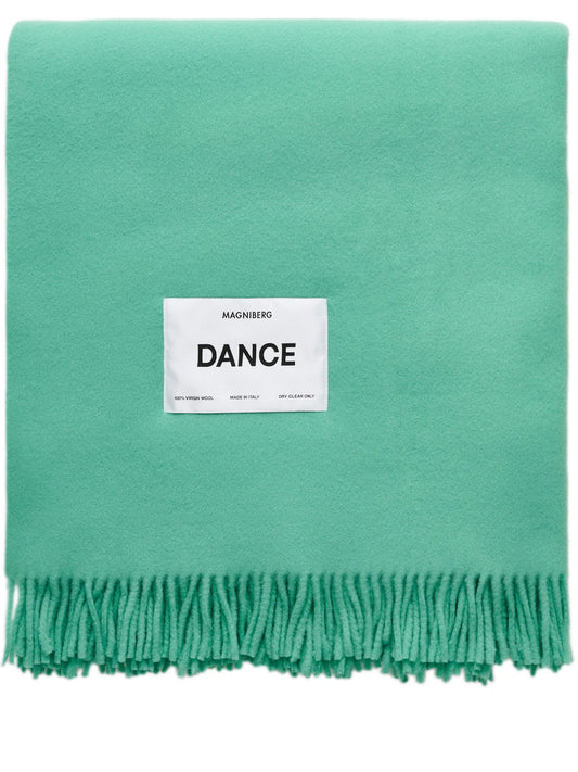 logo-patch virgin wool blanket