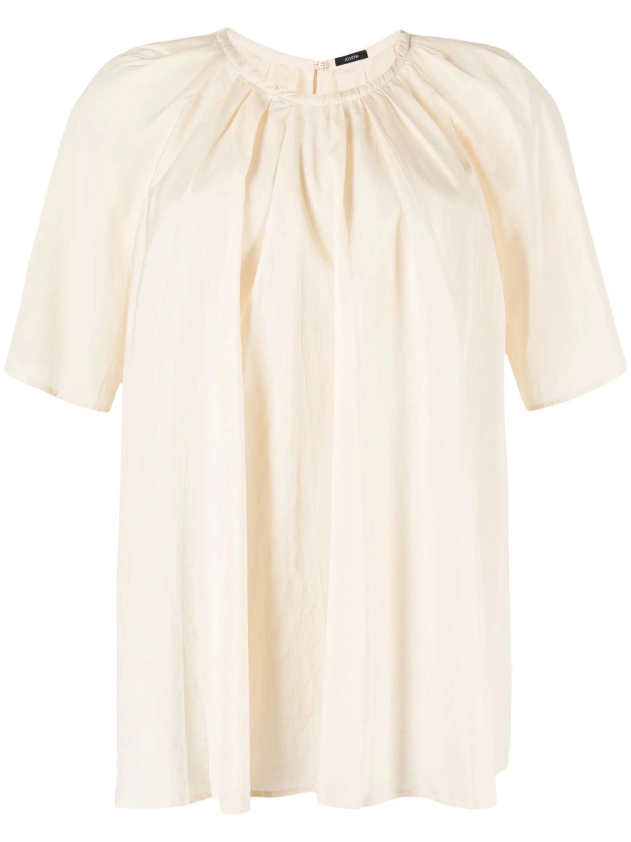 pleated short-sleeve top