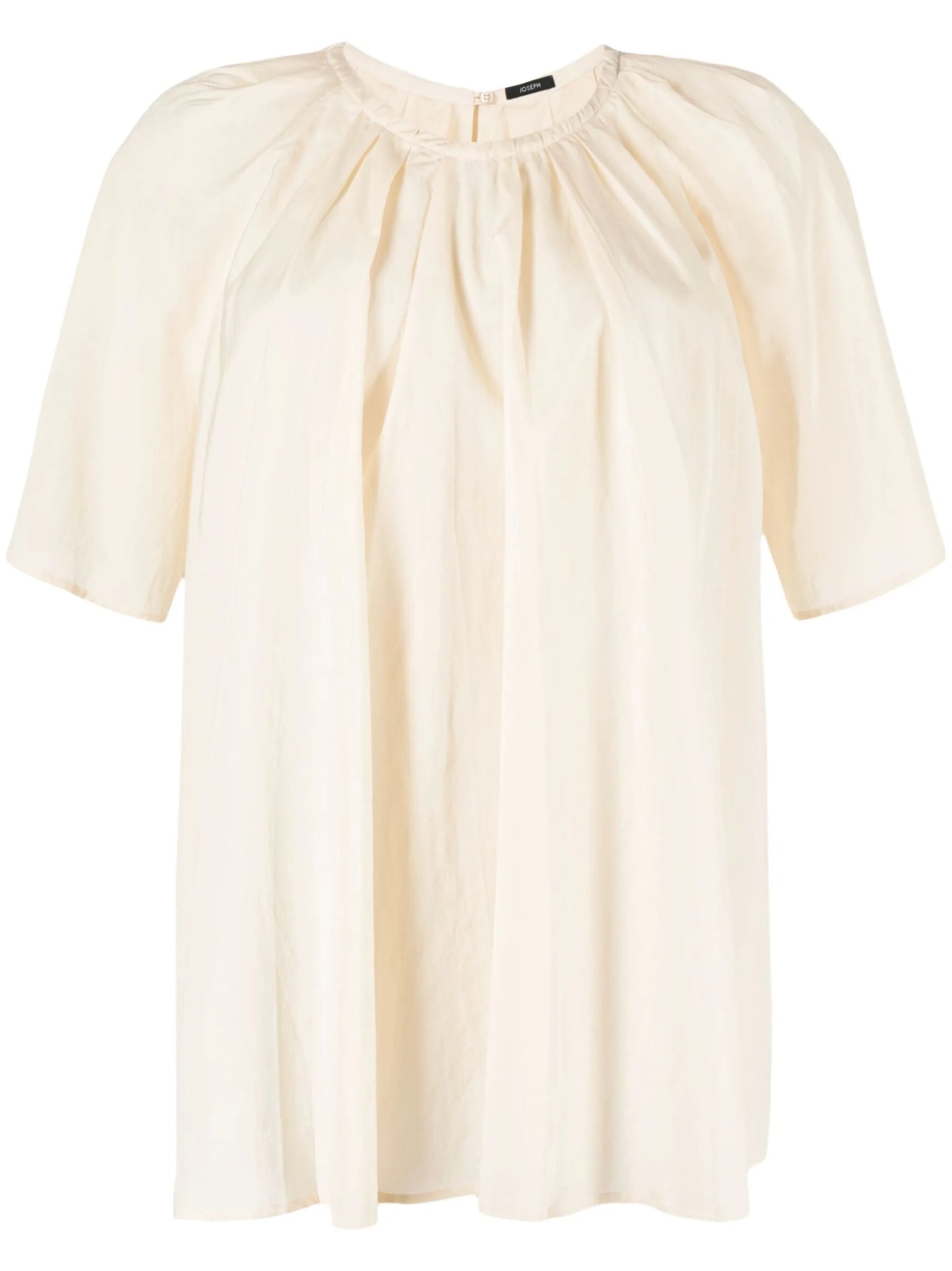 pleated short-sleeve top