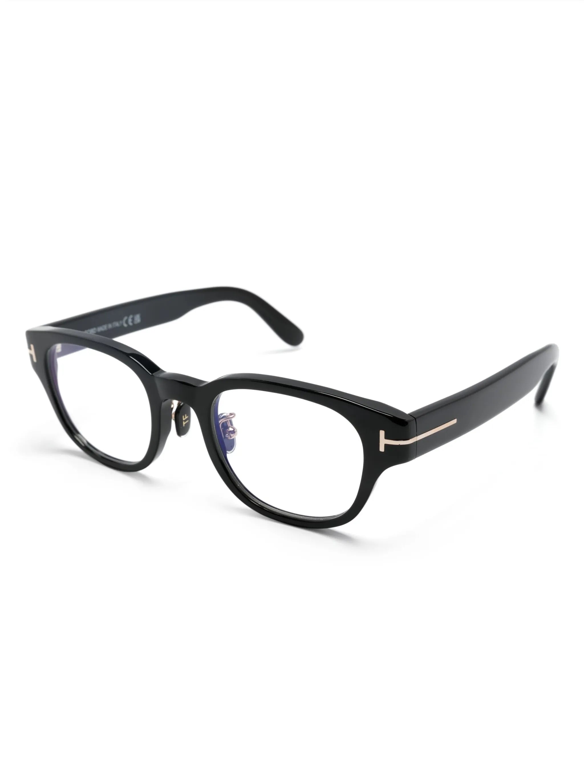 square-frame acetate glasses