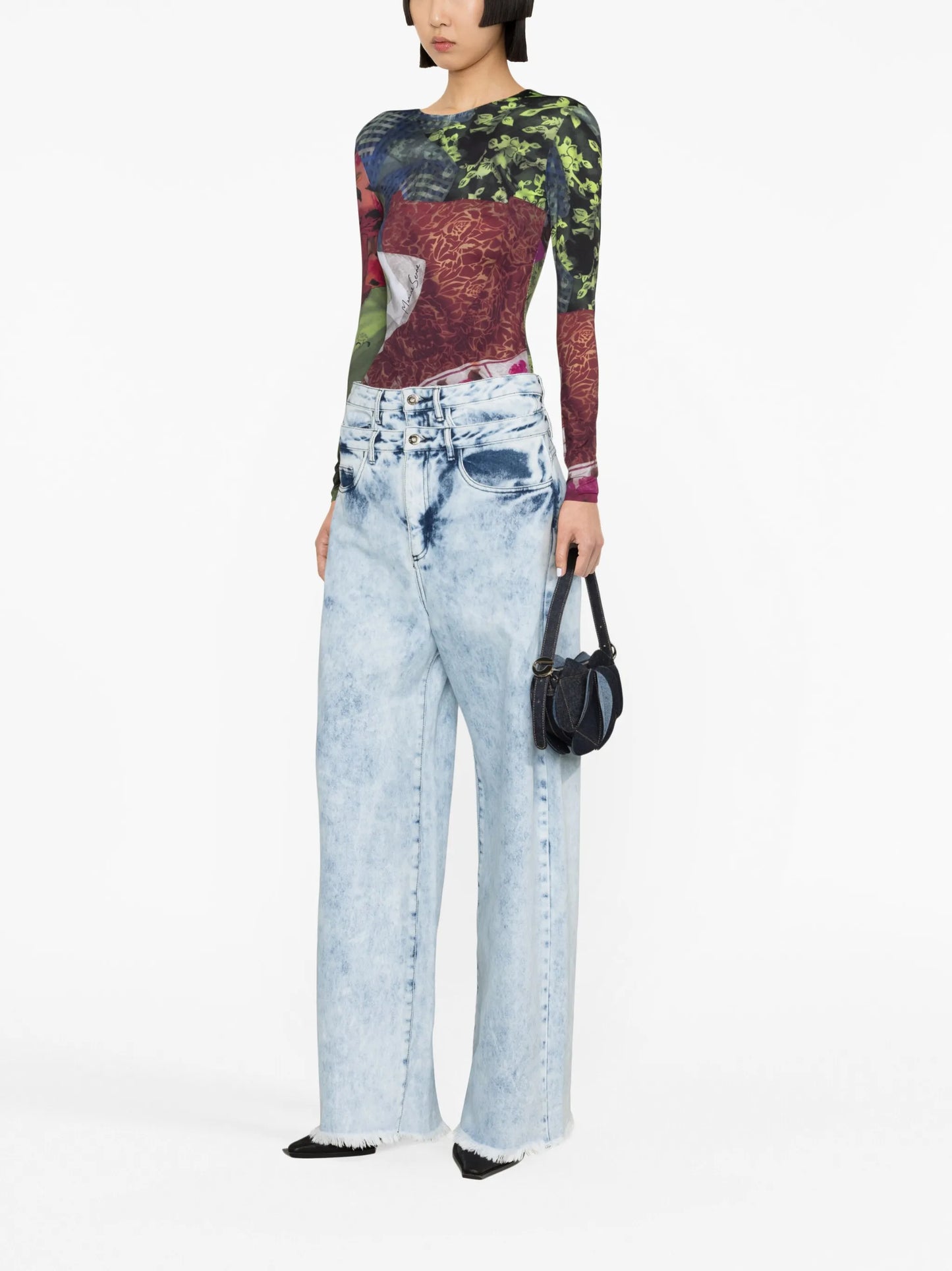 Double-waist boyfriend jeans