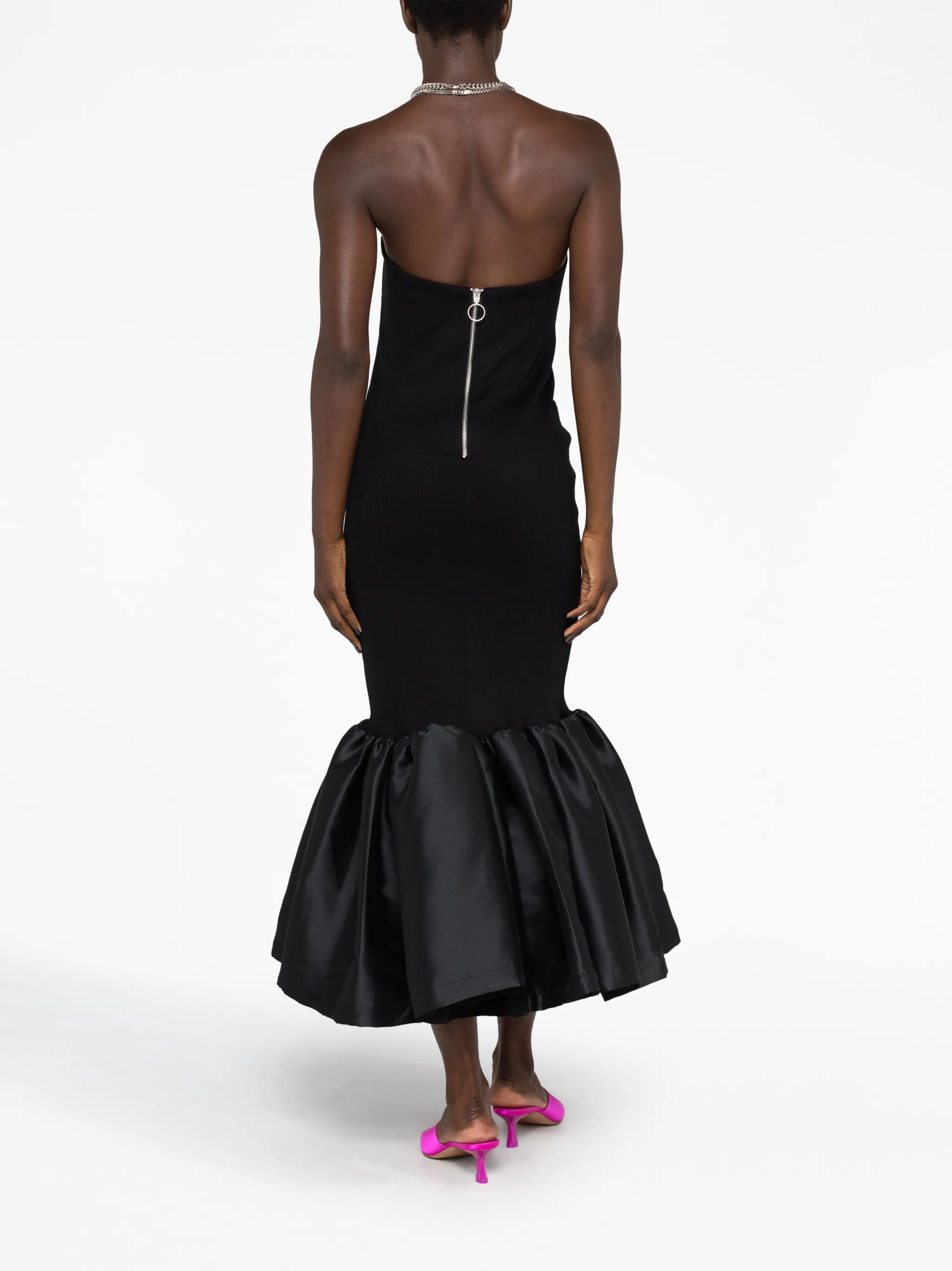 peplum midi dress