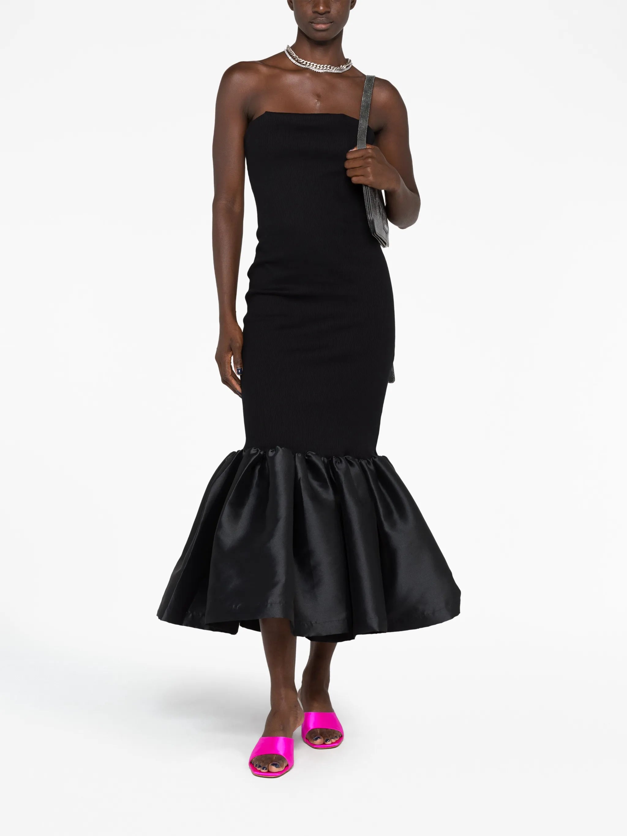 peplum midi dress