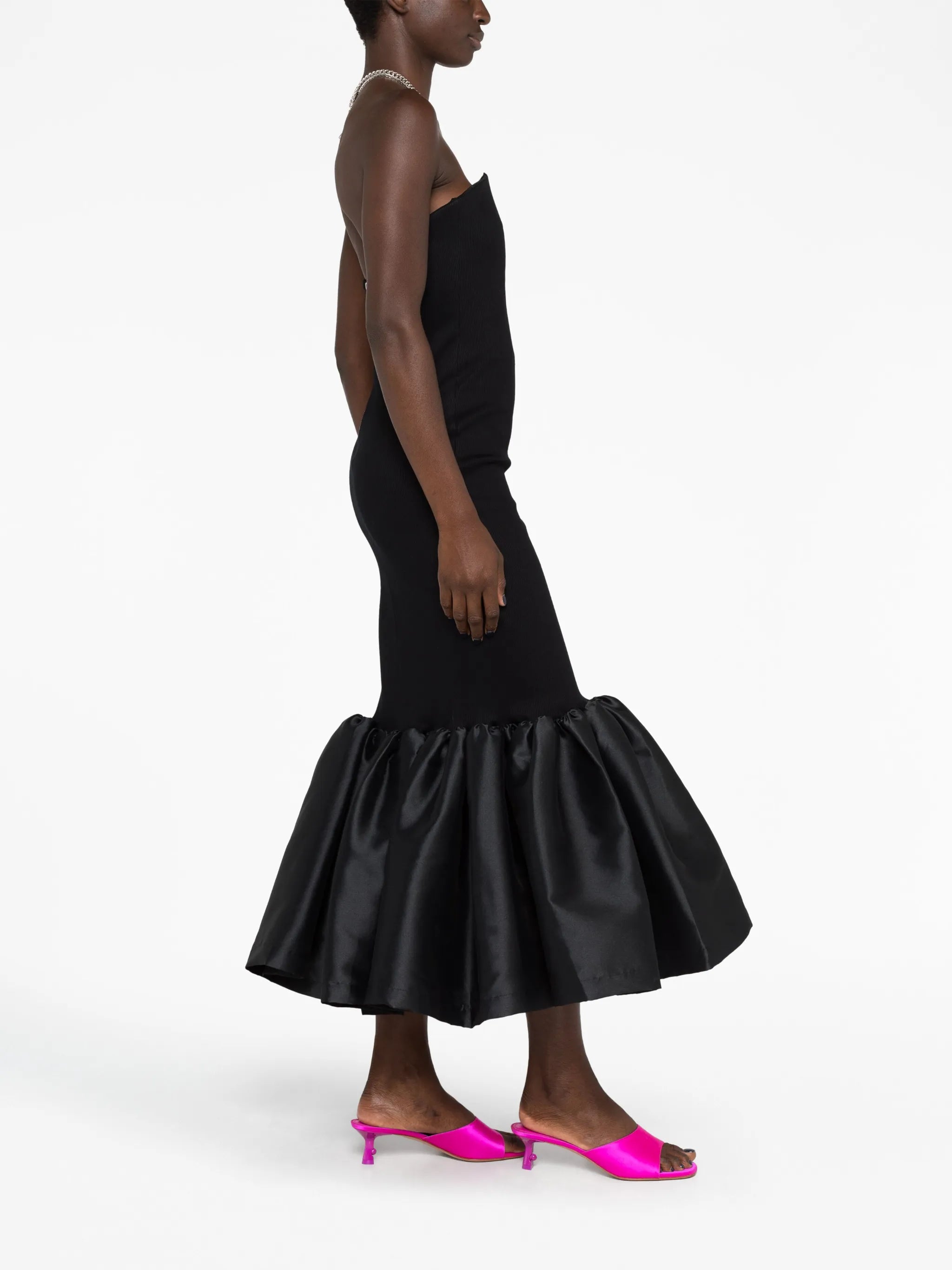 peplum midi dress