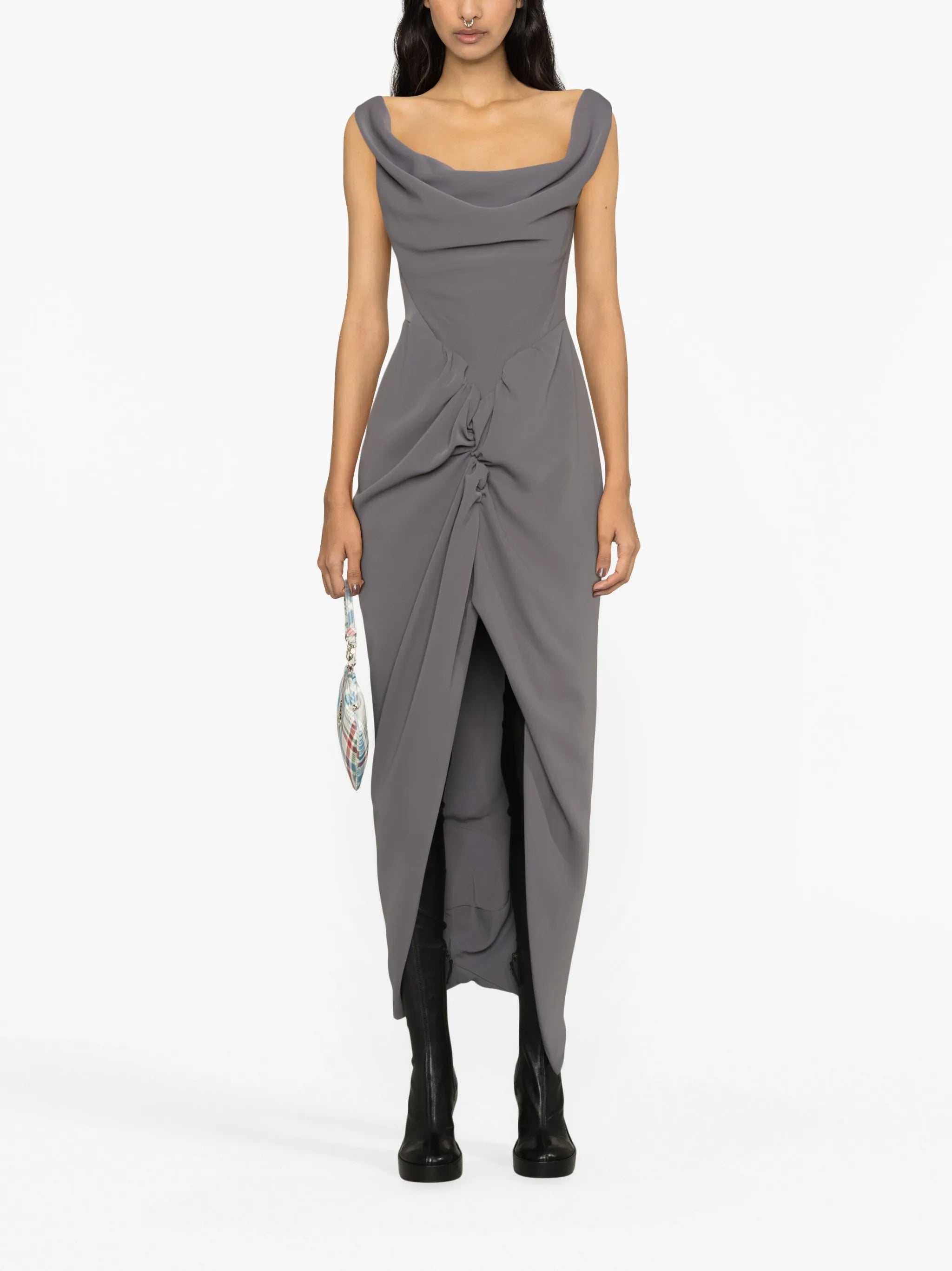 Panther draped dress