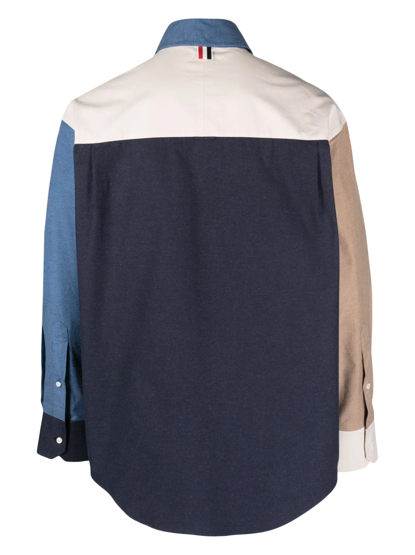 patchwork long-sleeve shirt