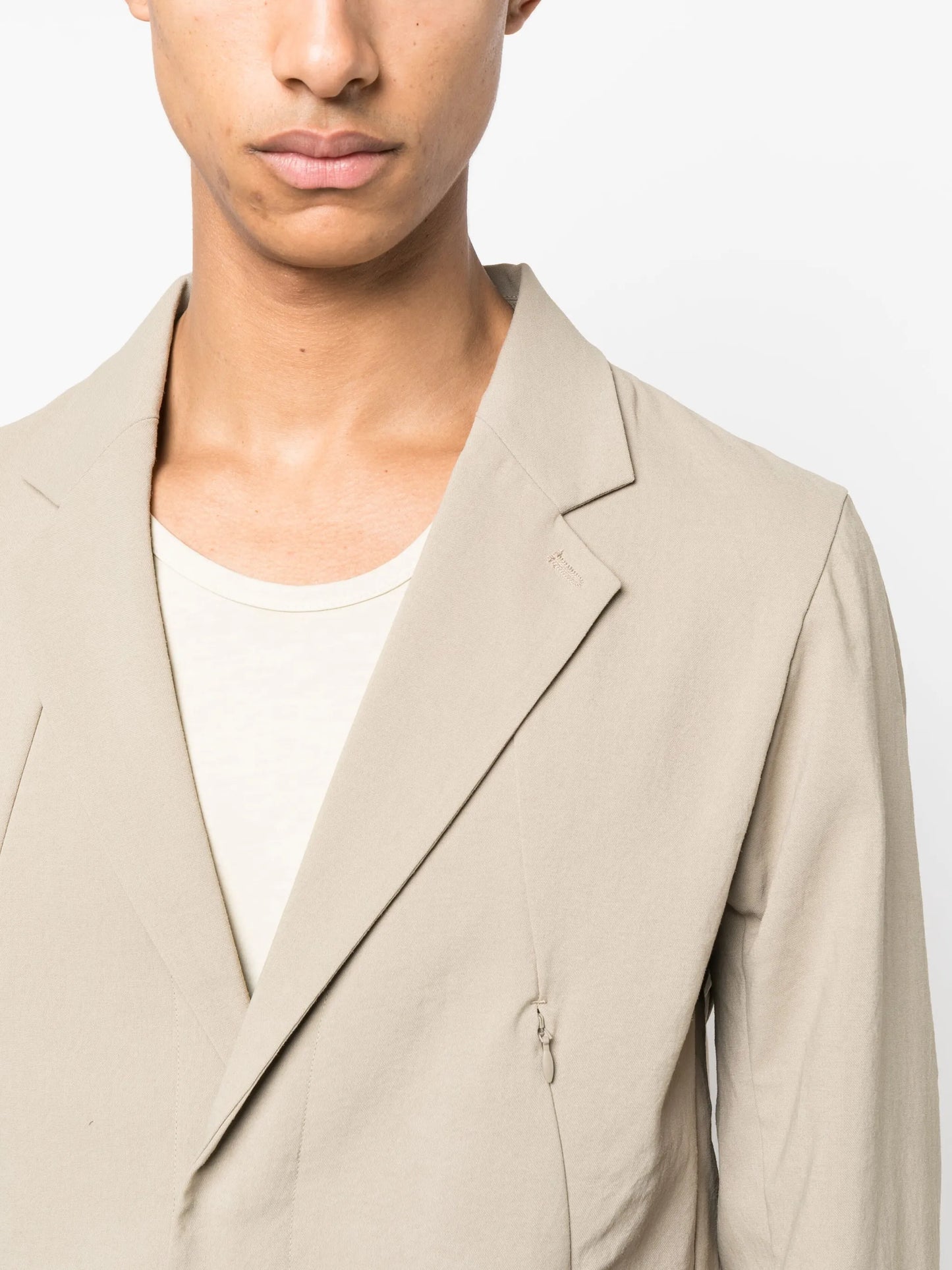 decorative zip-detail blazer
