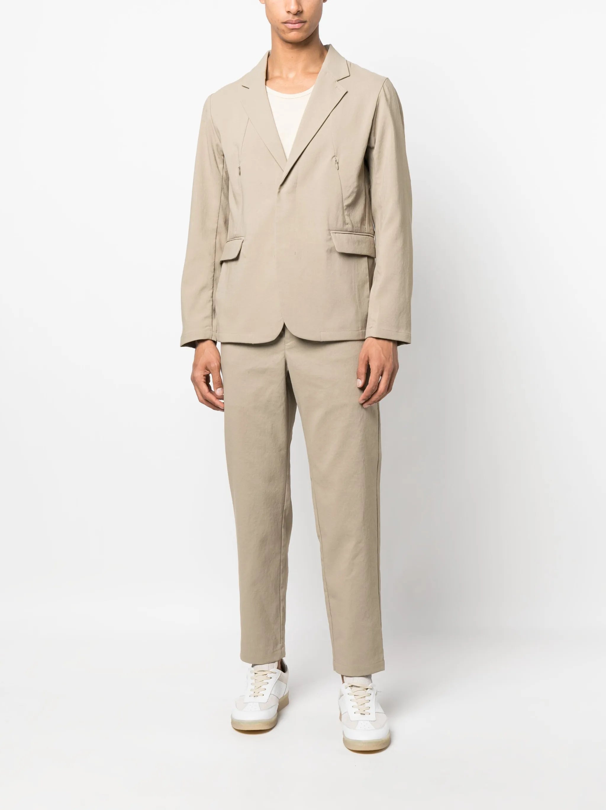 decorative zip-detail blazer
