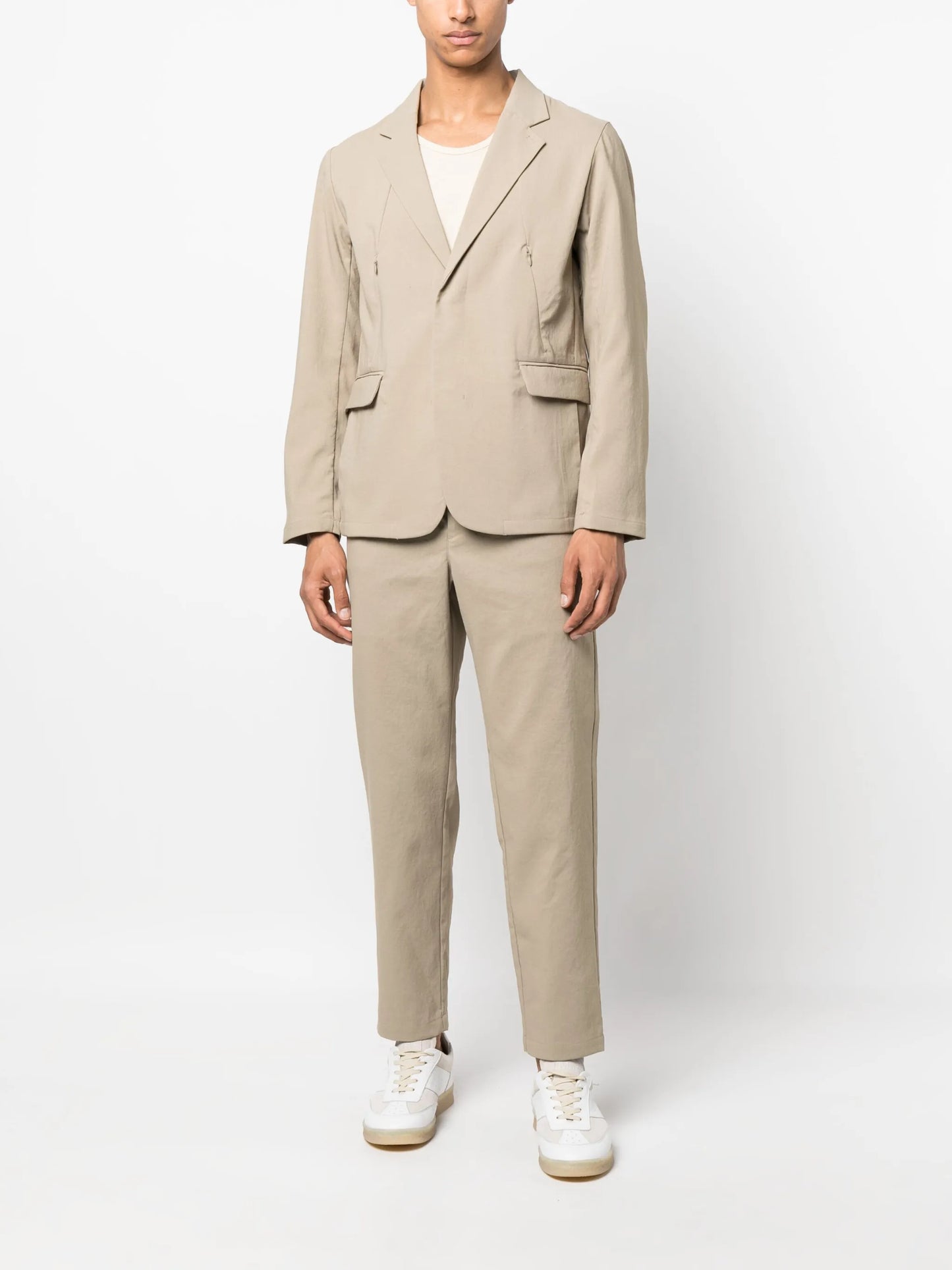 decorative zip-detail blazer