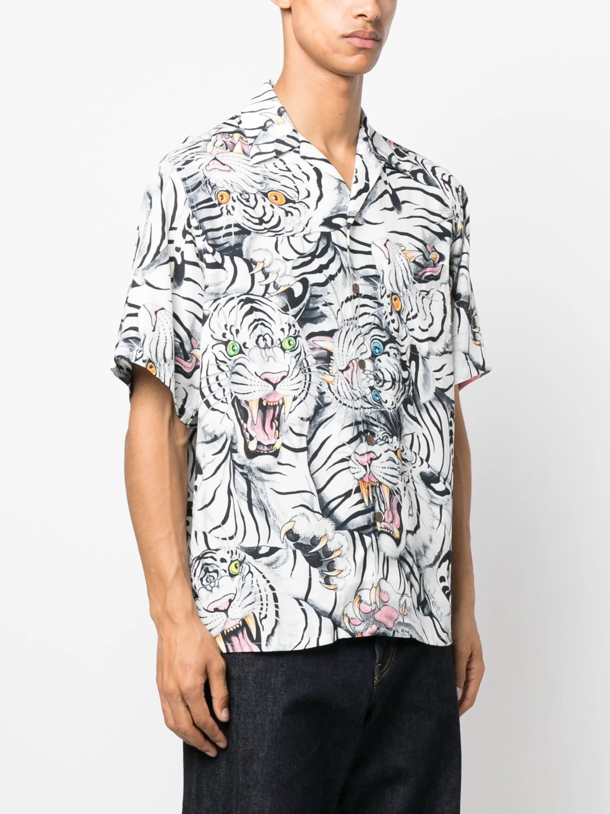 x Tim Lehi spread-collar shirt