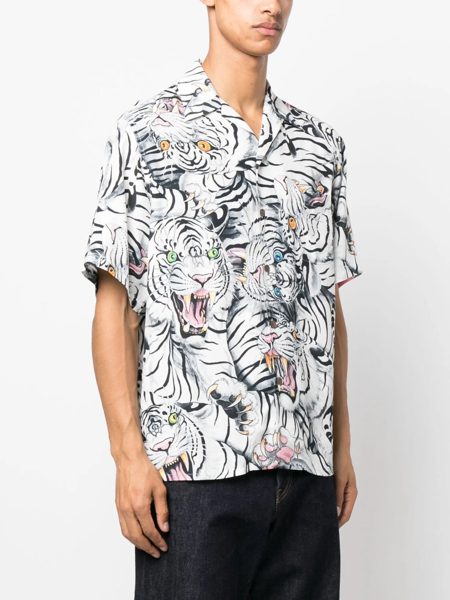 x Tim Lehi spread-collar shirt