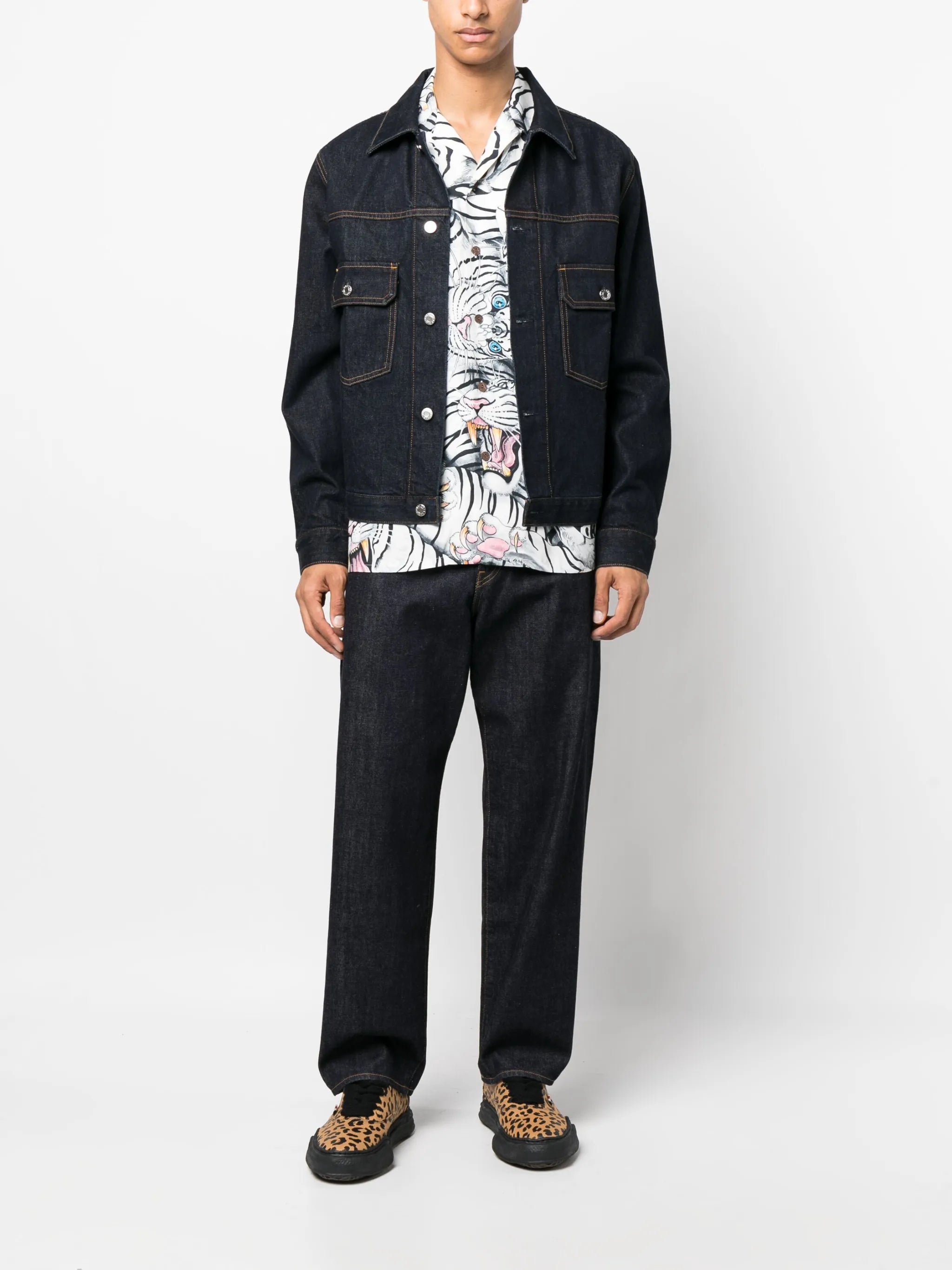 x Tim Lehi spread-collar shirt