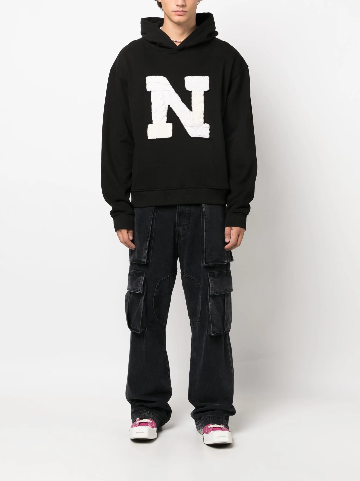 logo-patch patchwork-detail hoodie