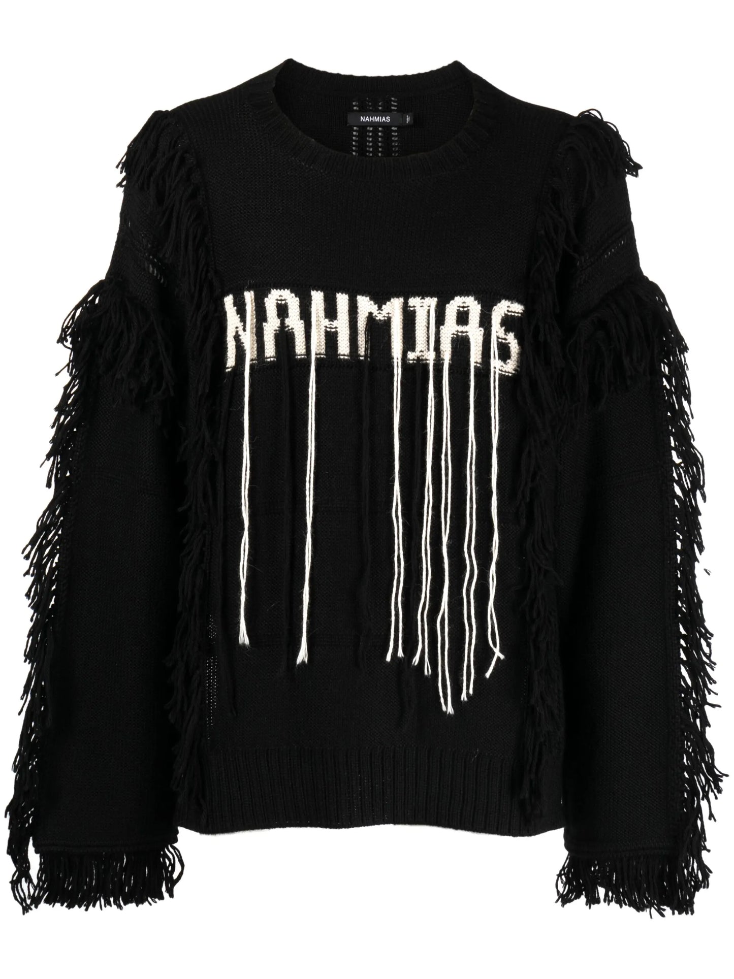 intarsia-knit logo alpaca wool jumper